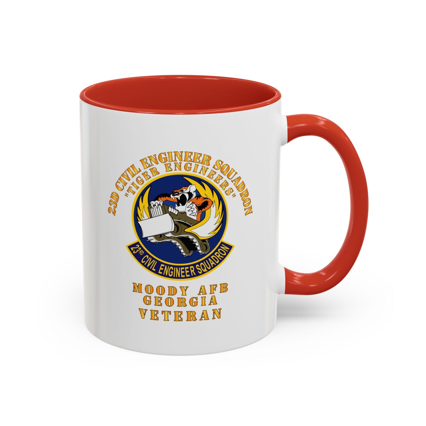 Accent Coffee Mug (11oz & 15oz) - USAF - 23d Civil Engineer Squadron - Tiger Engineers - Moody AFB, GA