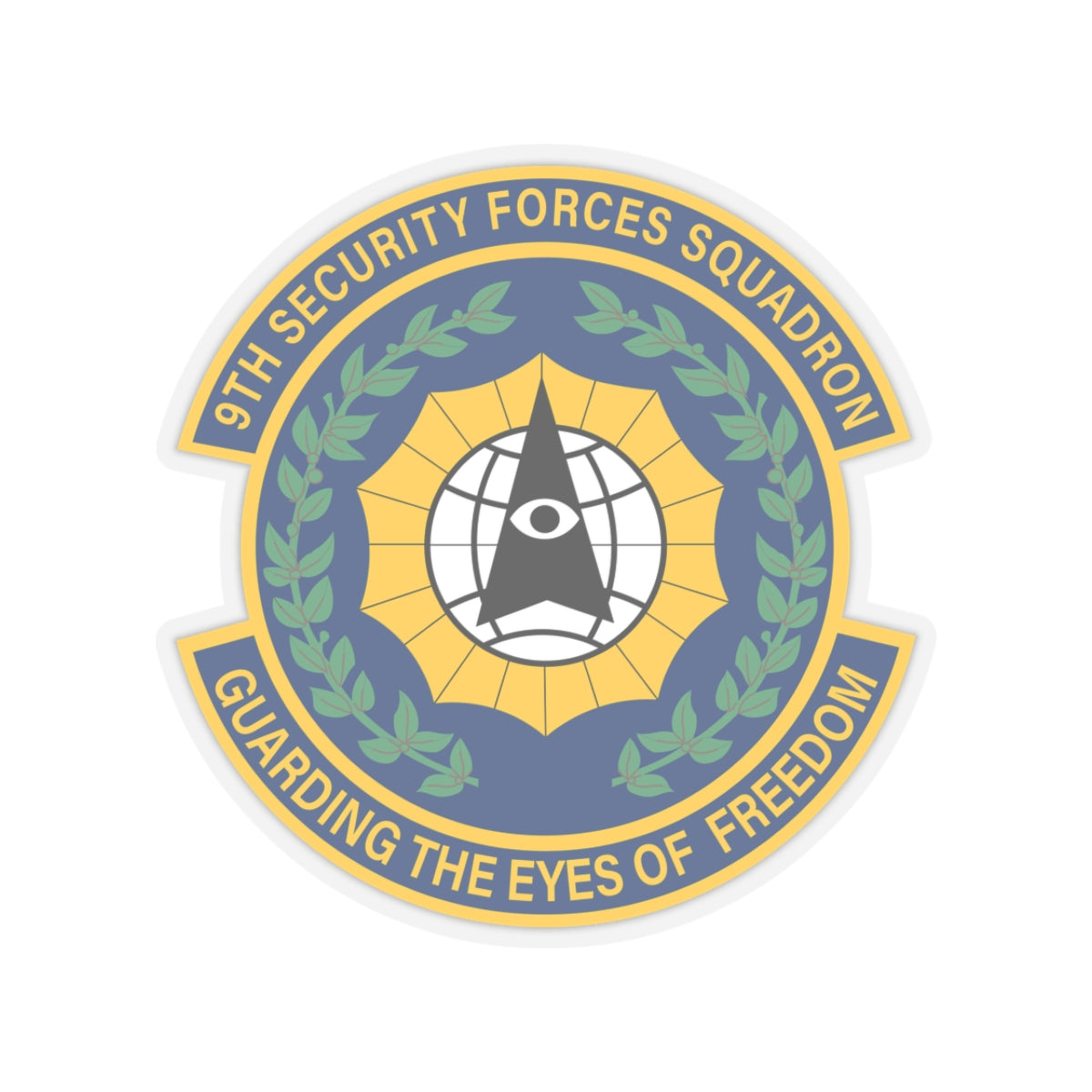 Kiss-Cut Stickers - USAF - 9th Security Forces Squadron wo txt X 300
