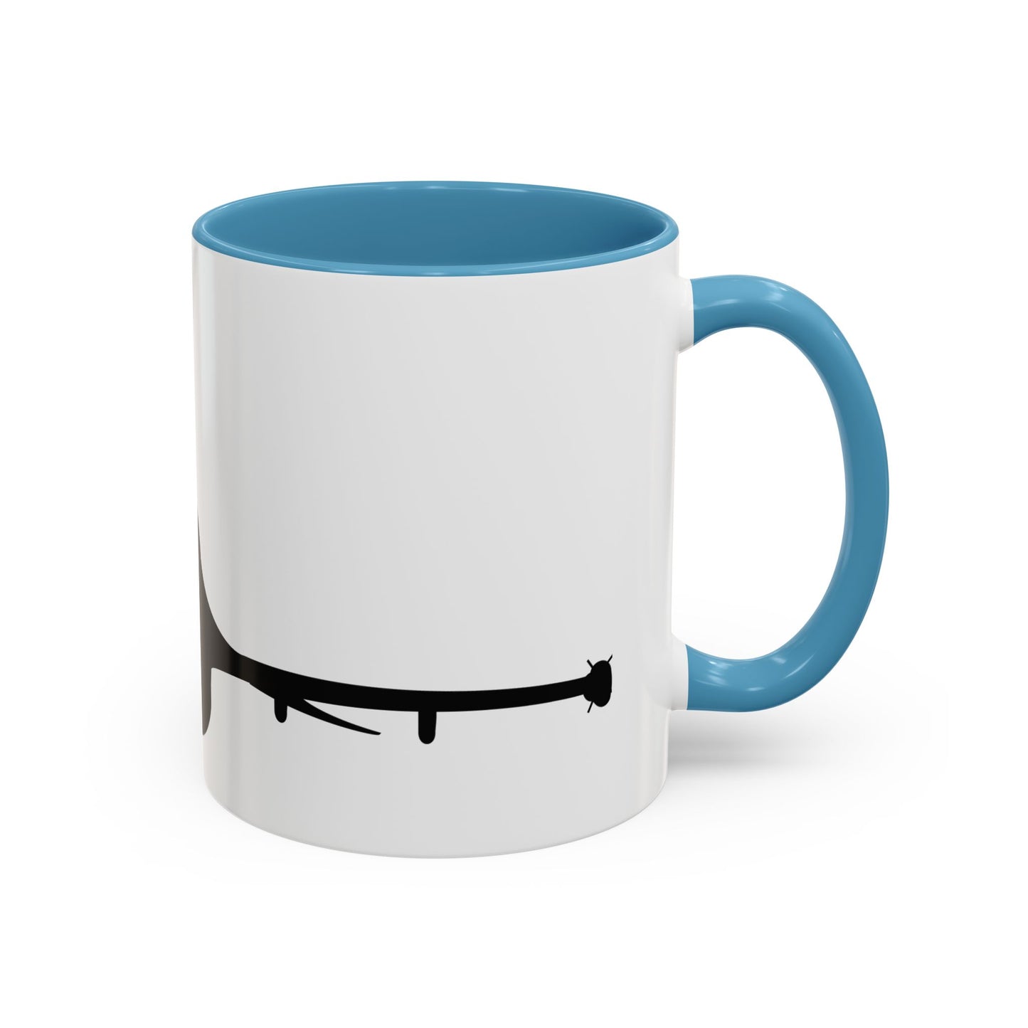 Accent Coffee Mug (11oz & 15oz) - Aircraft - F-16 - Front - Silhouette wo Txt X 300