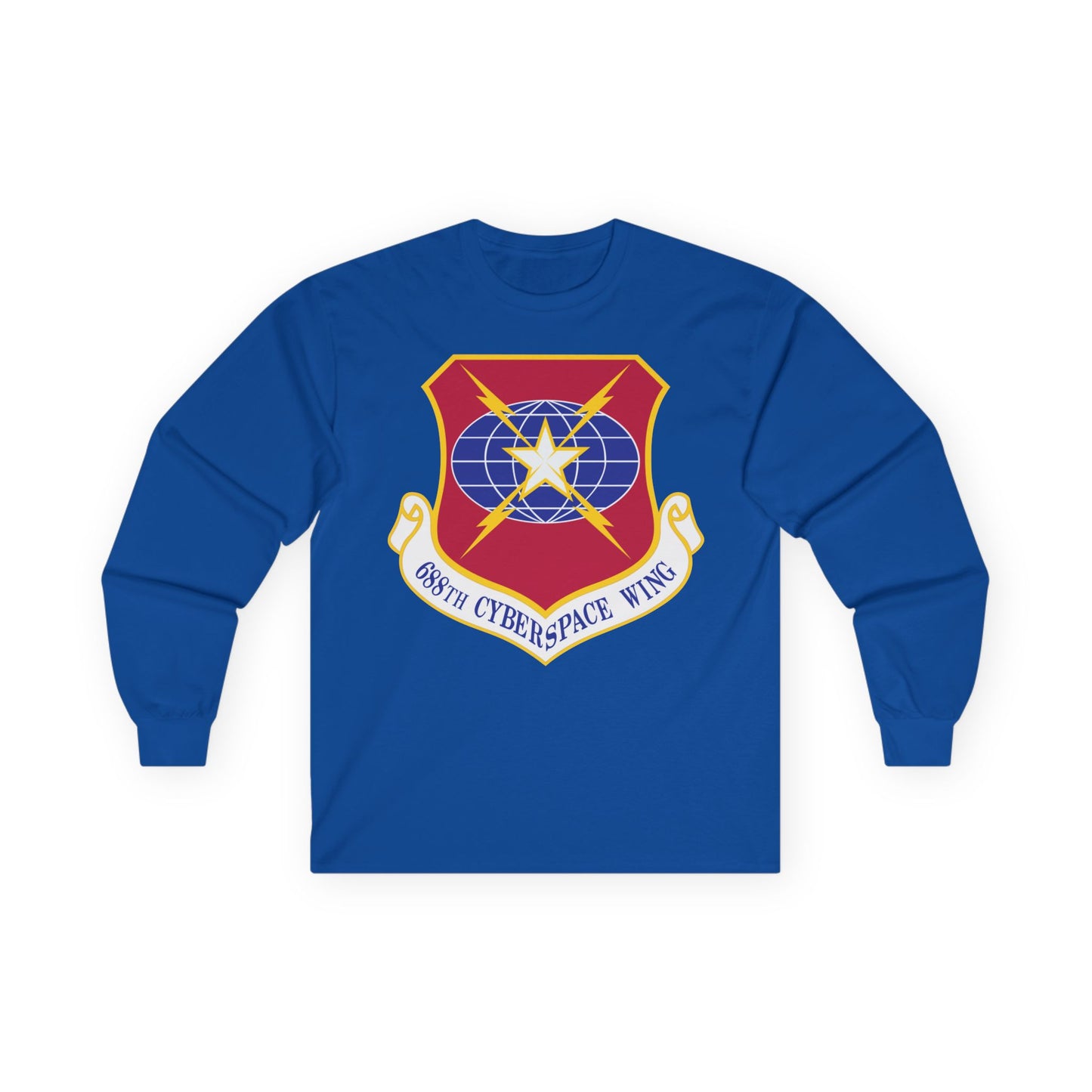 Unisex Ultra Cotton Long Sleeve Tee - USAF - 688th Cyberspace Wing wo Txt X 300