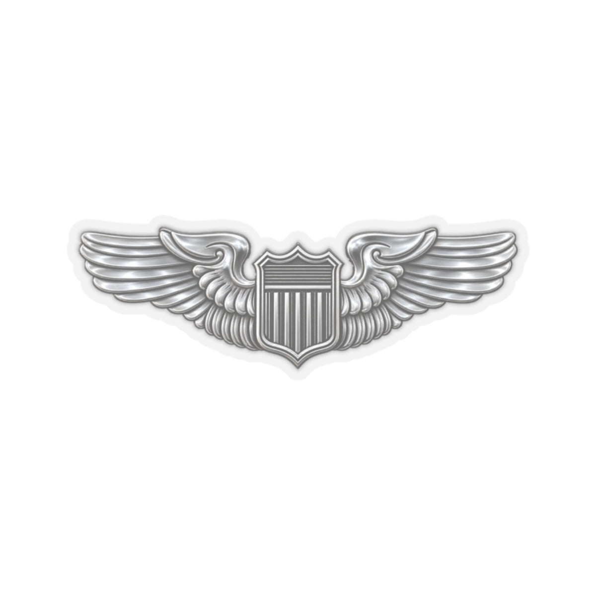 Kiss-Cut Stickers - USAF - Basic Pilot Badge wo Txt - 3D - Enhanced