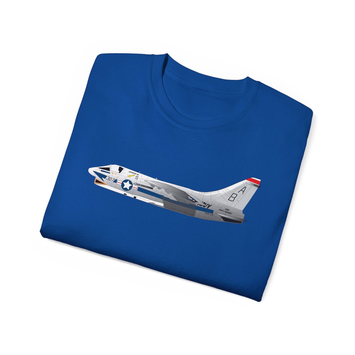 Unisex Ultra Cotton Tee - Aircraft - Navy - A-7B Corsair II - Side X 300