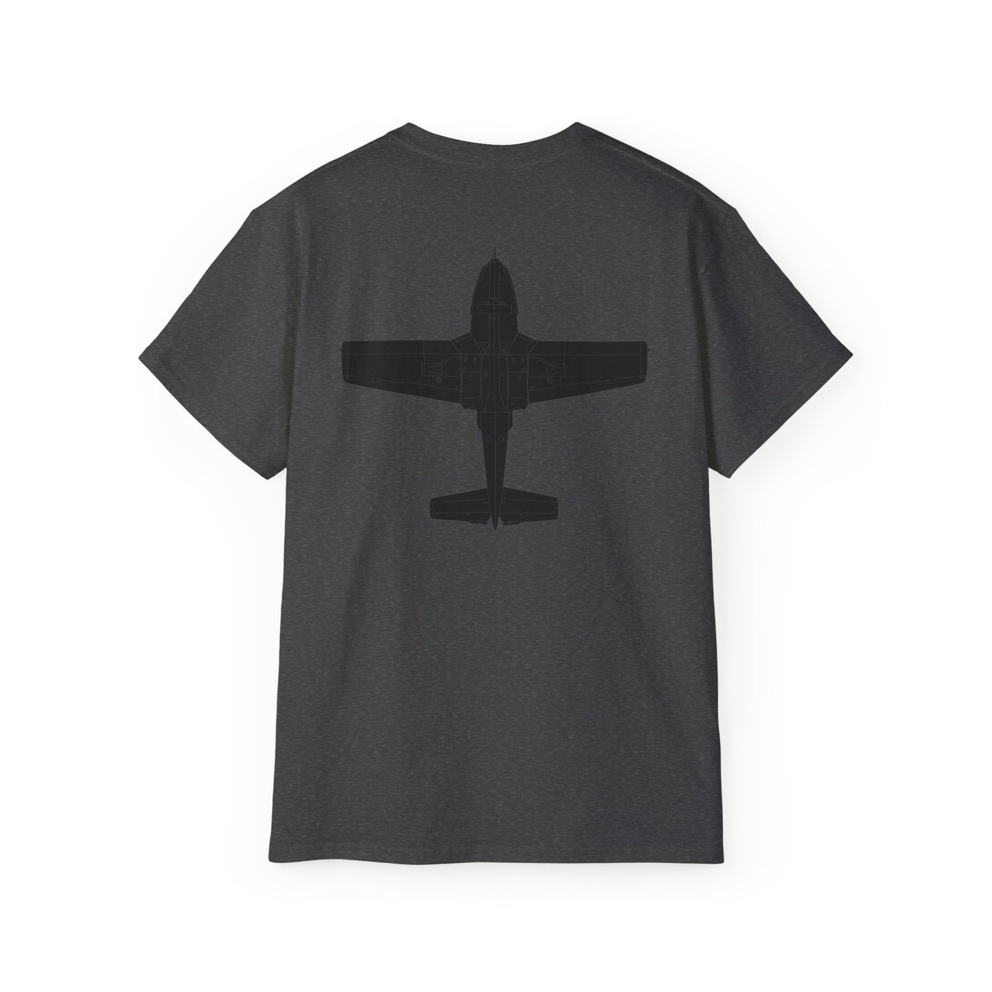 Unisex Ultra Cotton Tee - Aircraft - T-37-Trainer - Bottom - Black - Metal X 300