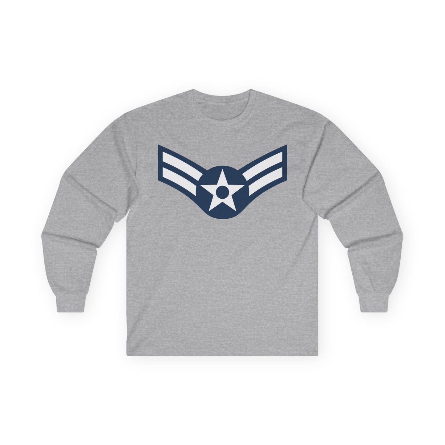 Unisex Ultra Cotton Long Sleeve Tee - USAF - Airman - First Class (E3) - 2020