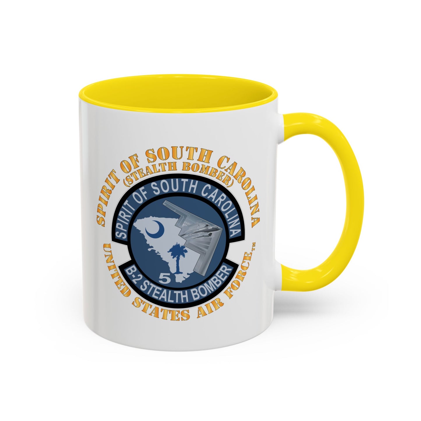 Accent Coffee Mug (11oz & 15oz) - USAF - B2 - Spirit of South Carolina Stealth Bomber X 300