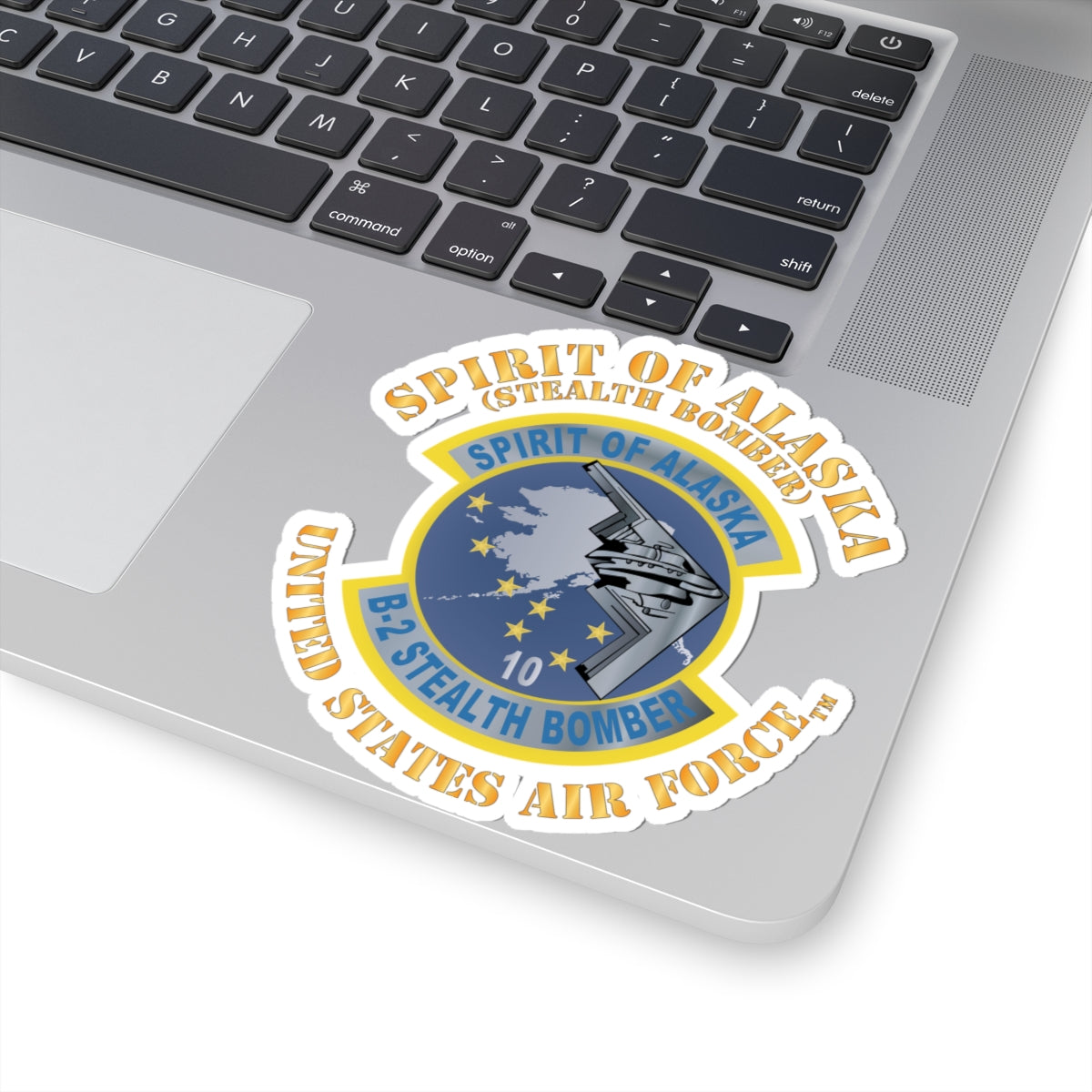 Kiss-Cut Stickers - USAF - B2 - Spirit of Alaska - Stealth Bomber X 300