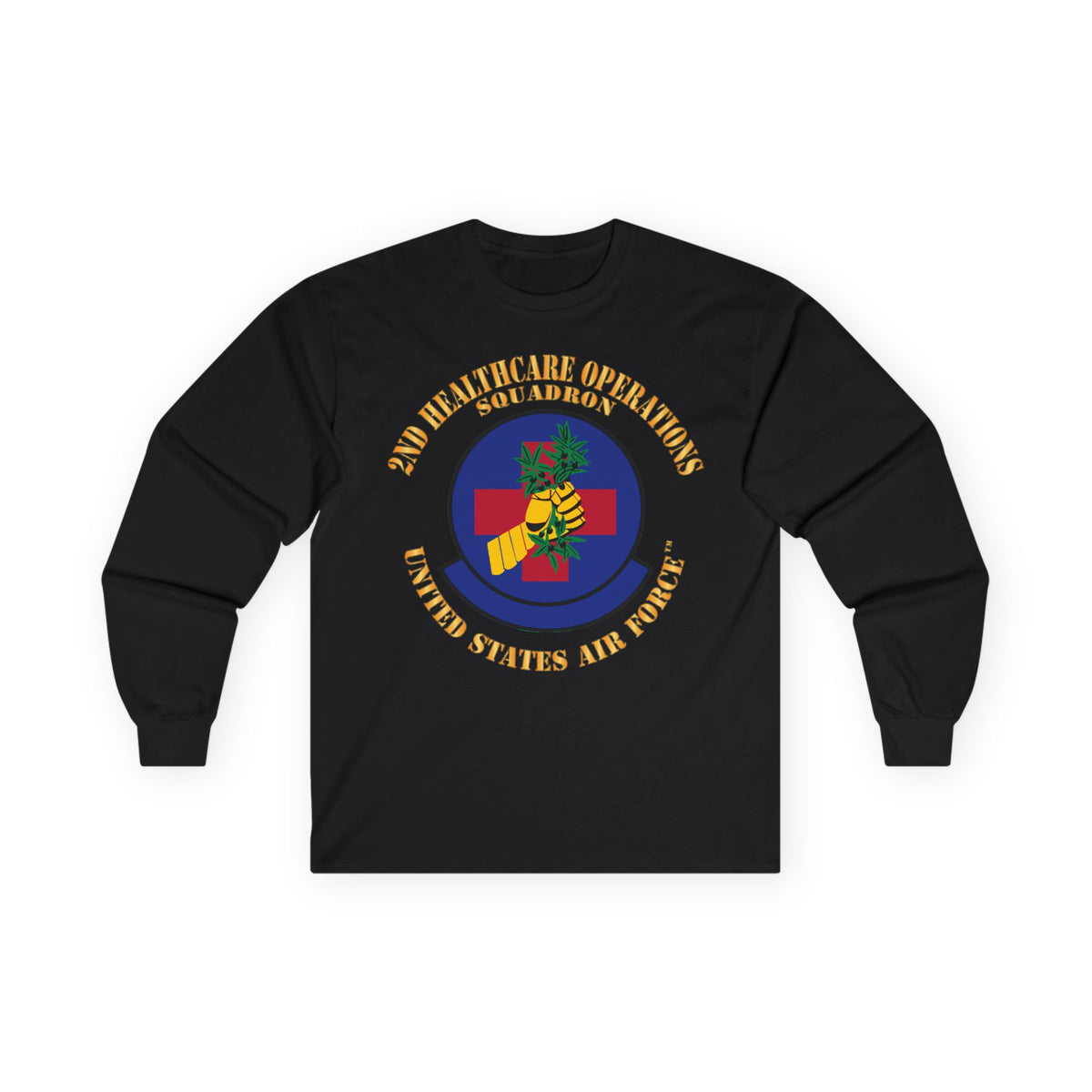 Unisex Ultra Cotton Long Sleeve Tee - USAF - 2nd Healthcare Operations Squadron