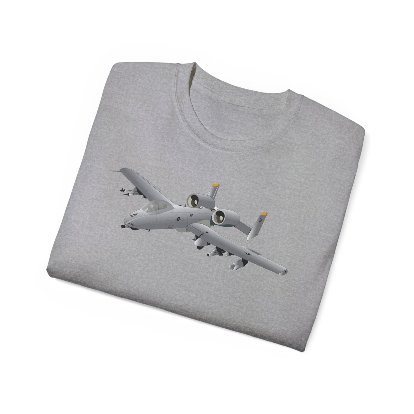 Unisex Ultra Cotton Tee - Aircraft - A10 - Front - Top - Oblique X 300