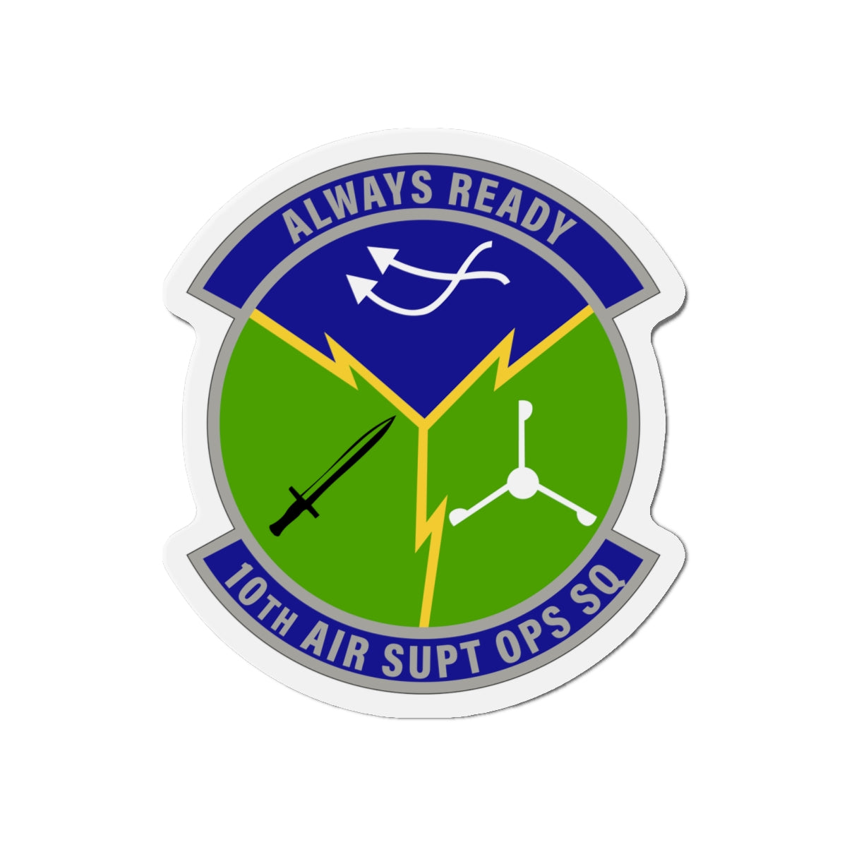 Die-Cut Magnet - USAF - 10th Air Support Operations Squadron wo txt