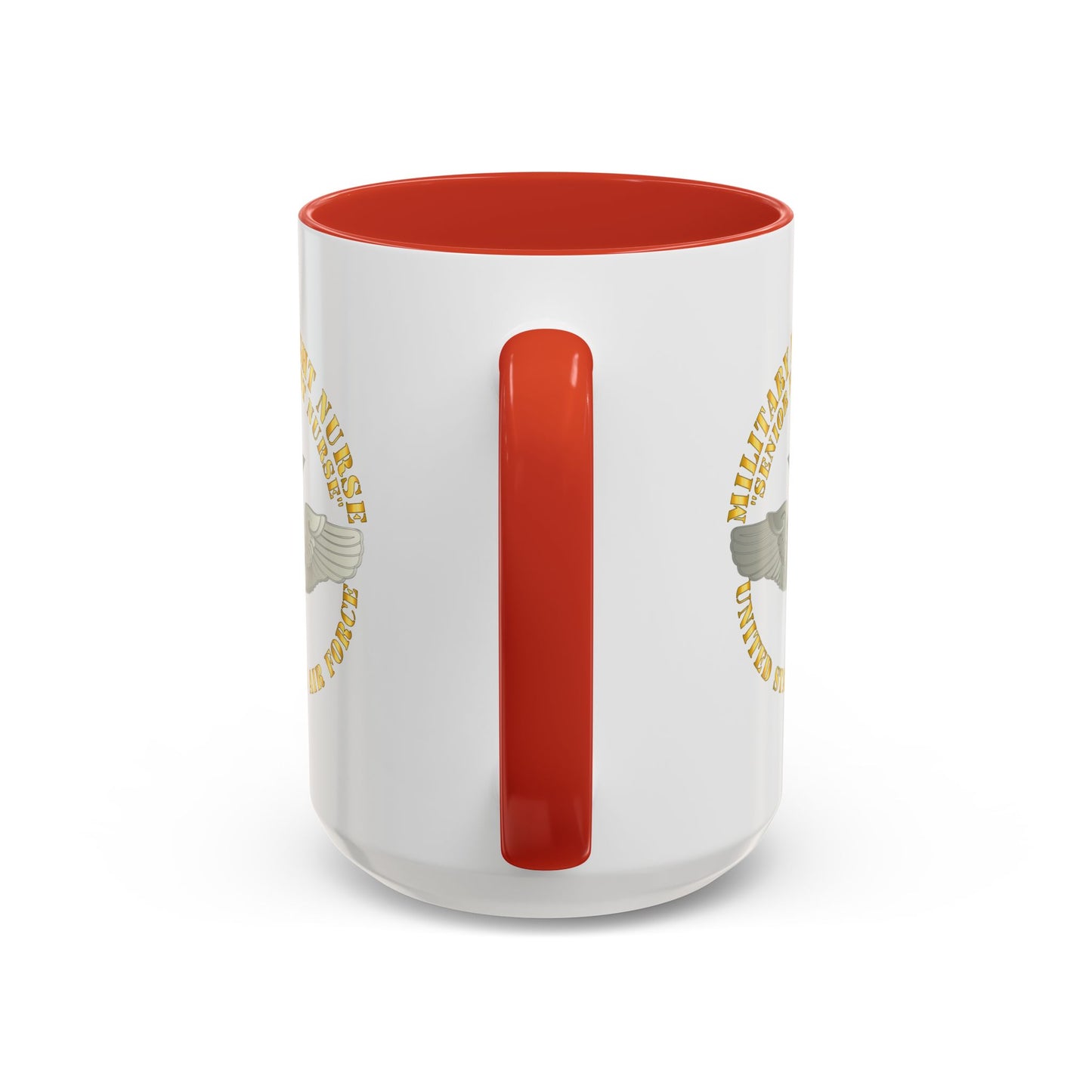 Accent Coffee Mug (11oz & 15oz) - USAF - Military Flight Nurse - Flight Nurse - Senior