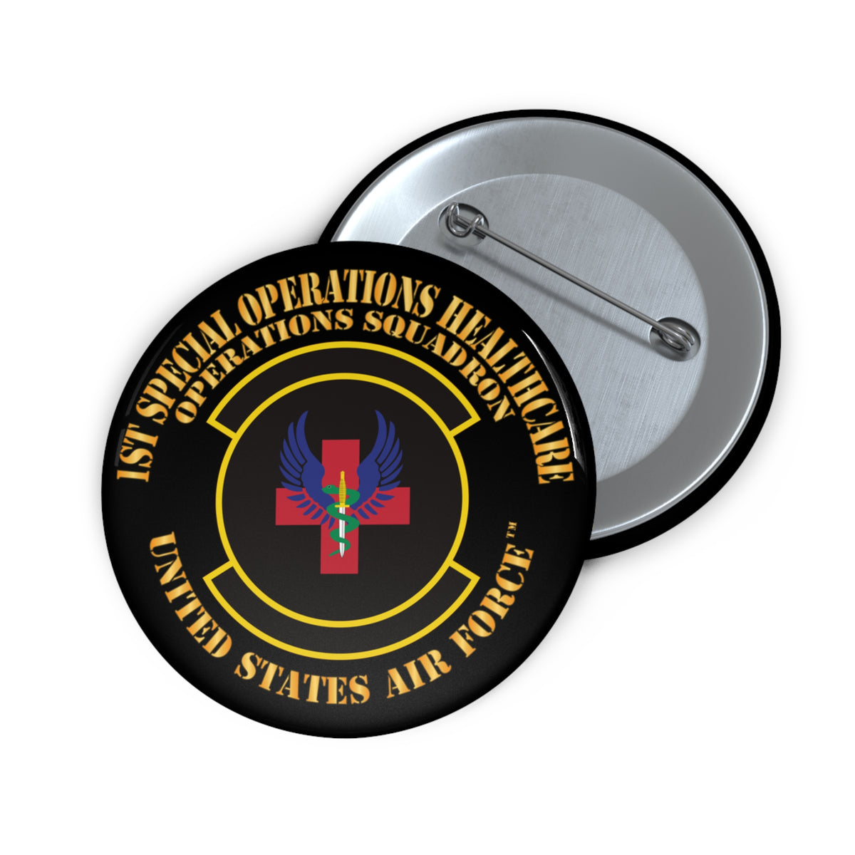 Custom Pin Button - USAF - 1st Special Operations Healthcare Operations Squadron X 300