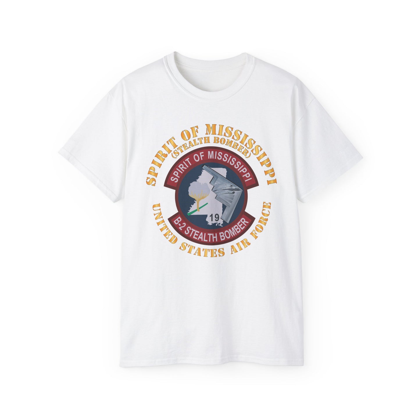 Unisex Ultra Cotton Tee - USAF - B2 - Spirit of Mississippi - Stealth Bomber X 300