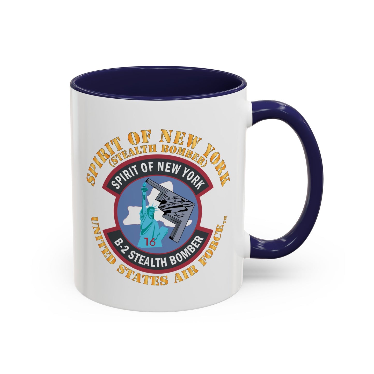 Accent Coffee Mug (11oz & 15oz) - USAF - B2 - Spirit of New York - Stealth Bomber X 300
