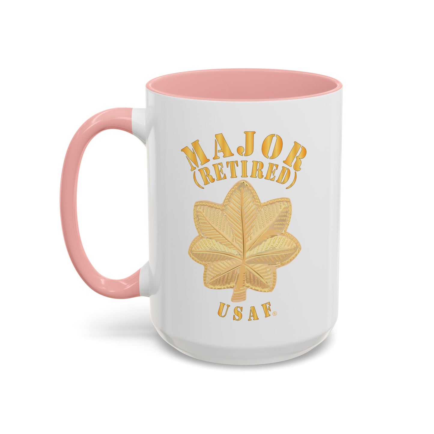 Accent Coffee Mug (11oz & 15oz) - USAF - Major - Retired - USAF X 300