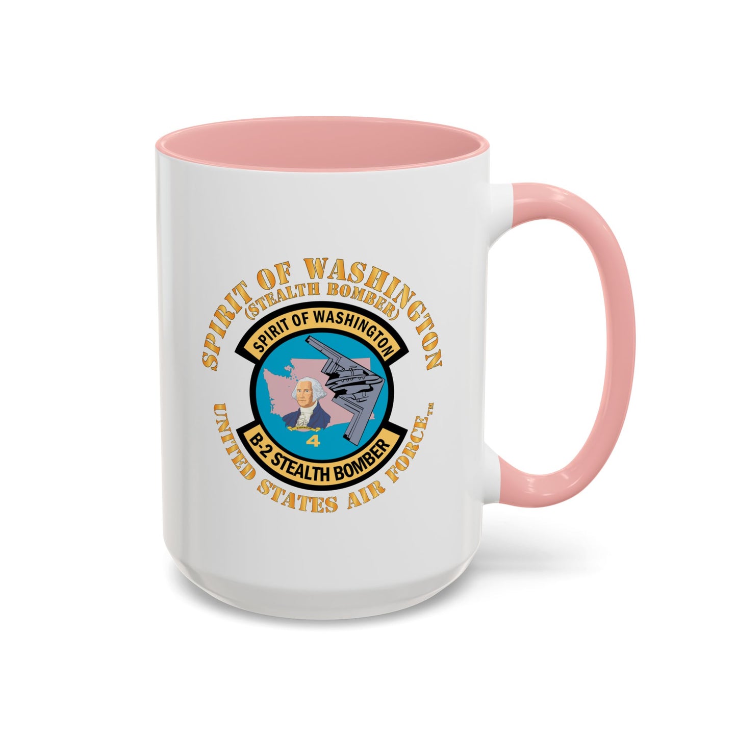 Accent Coffee Mug (11oz & 15oz) - USAF - B2 - Spirit of Washington - Stealth Bomber X 300