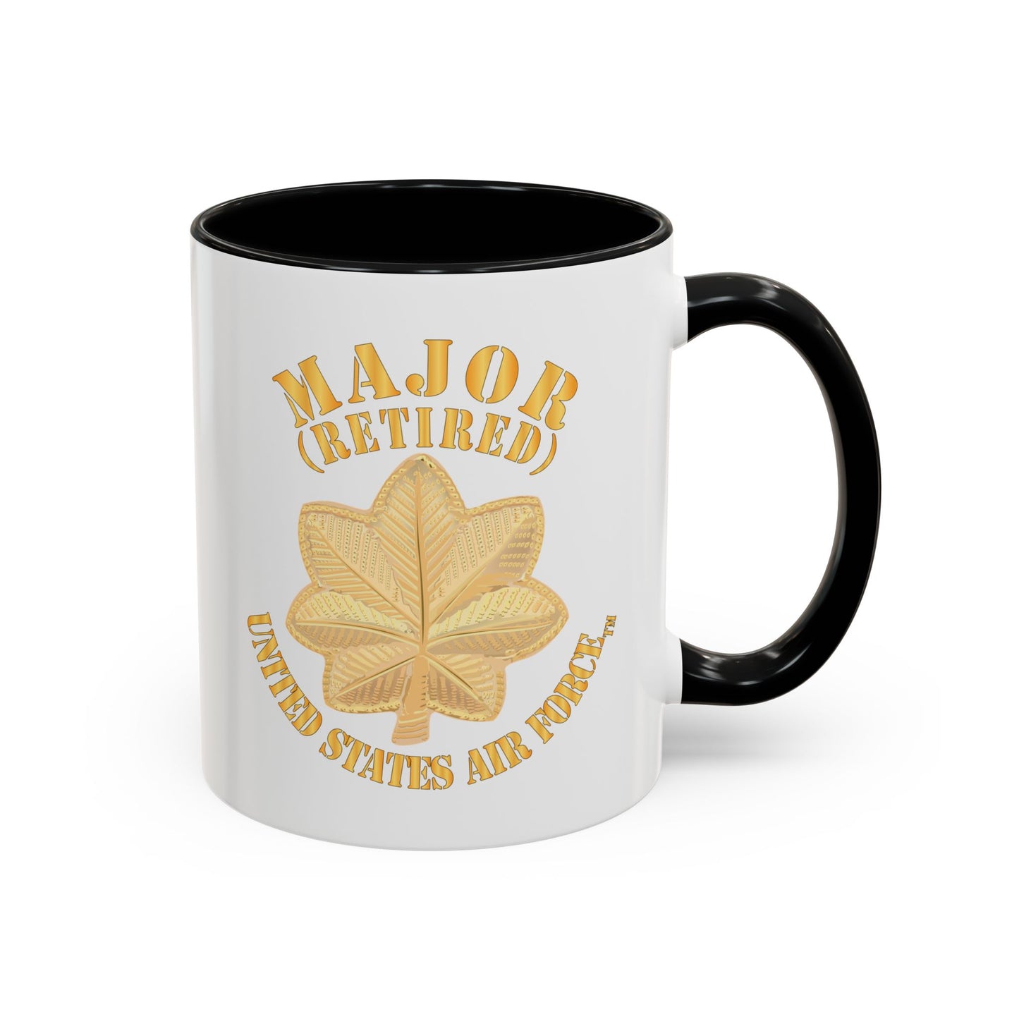 Accent Coffee Mug (11oz & 15oz) - USAF - Major - Retired X 300
