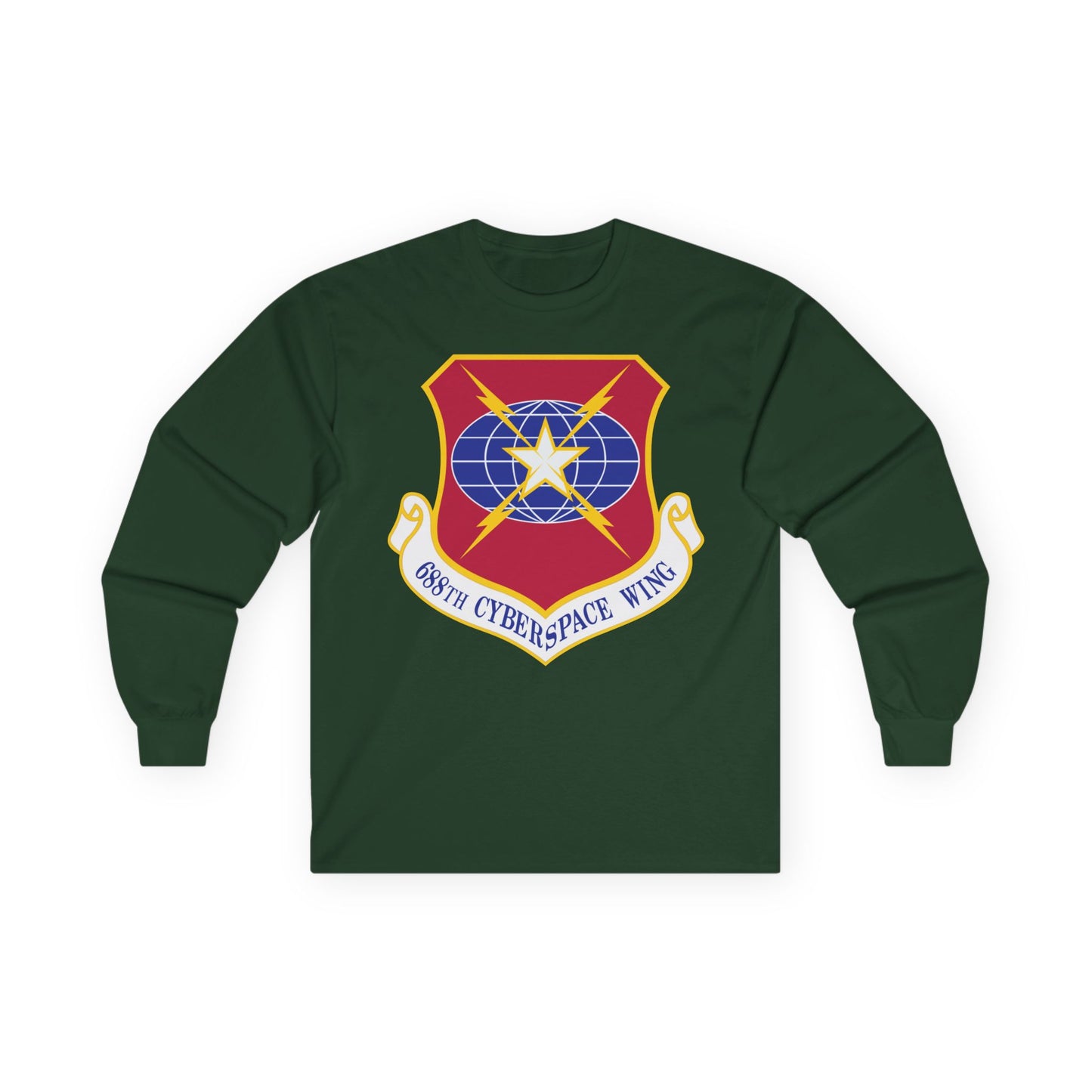 Unisex Ultra Cotton Long Sleeve Tee - USAF - 688th Cyberspace Wing wo Txt X 300