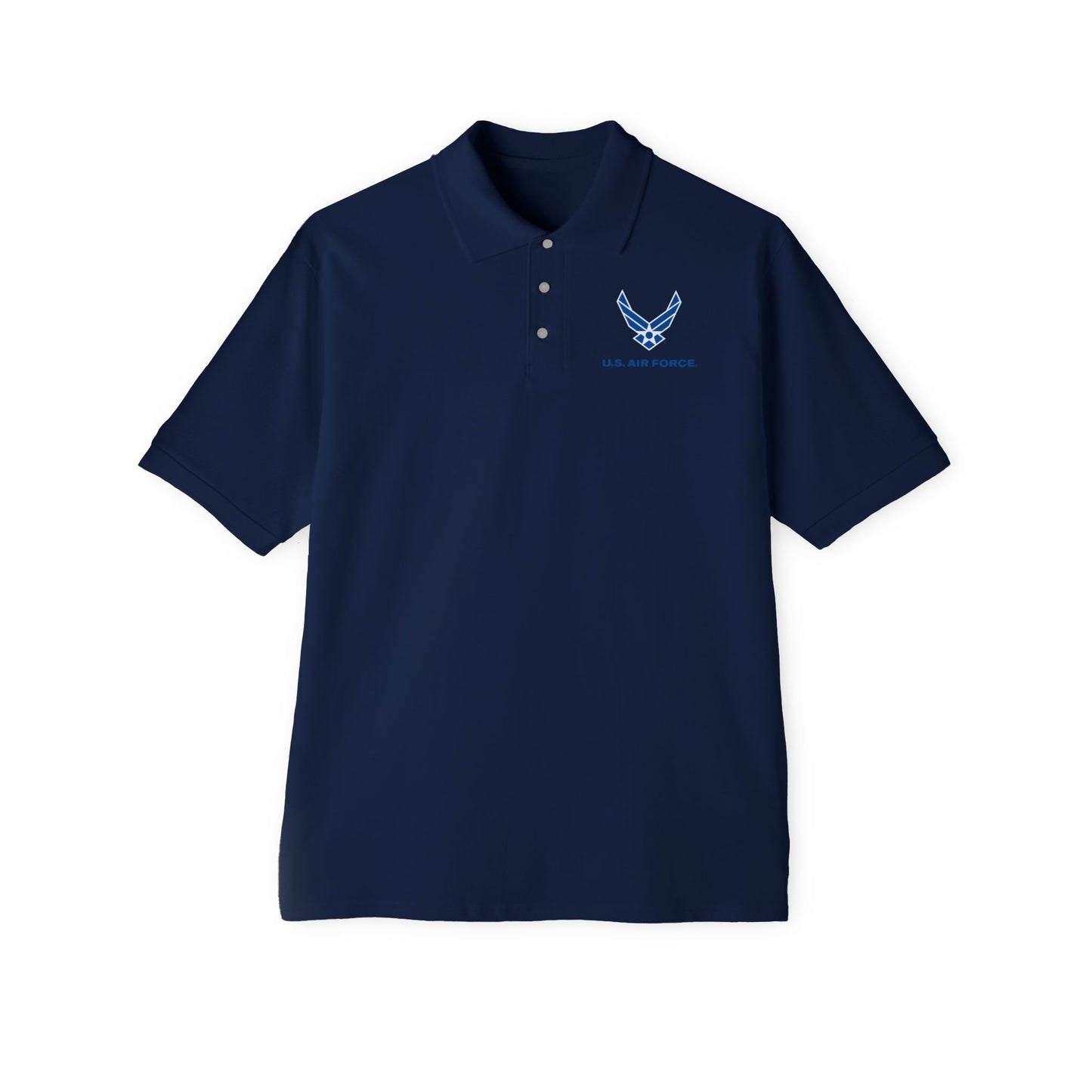 Men's Piqué Polo - USAF Logo, TM Txt - U S Air Force X 300