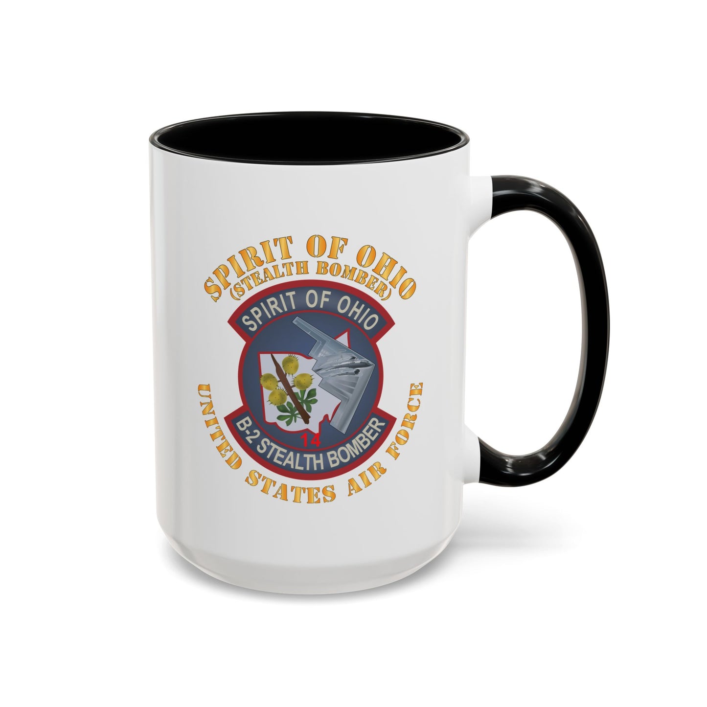 Accent Coffee Mug (11oz & 15oz) - USAF - B2 - Spirit of Ohio - Stealth Bomber X 300