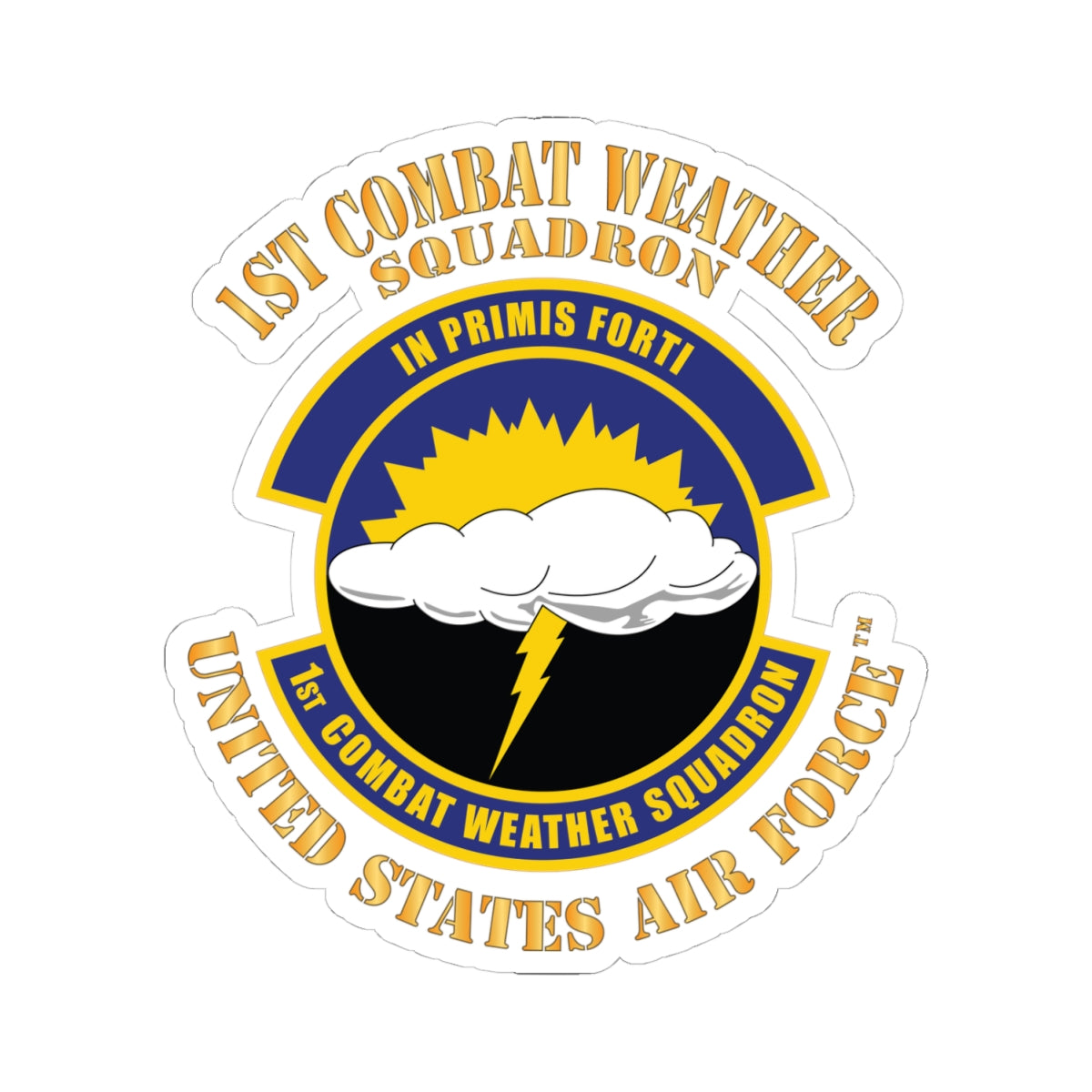 Kiss-Cut Stickers - USAF - 1st Combat Weather Squadron