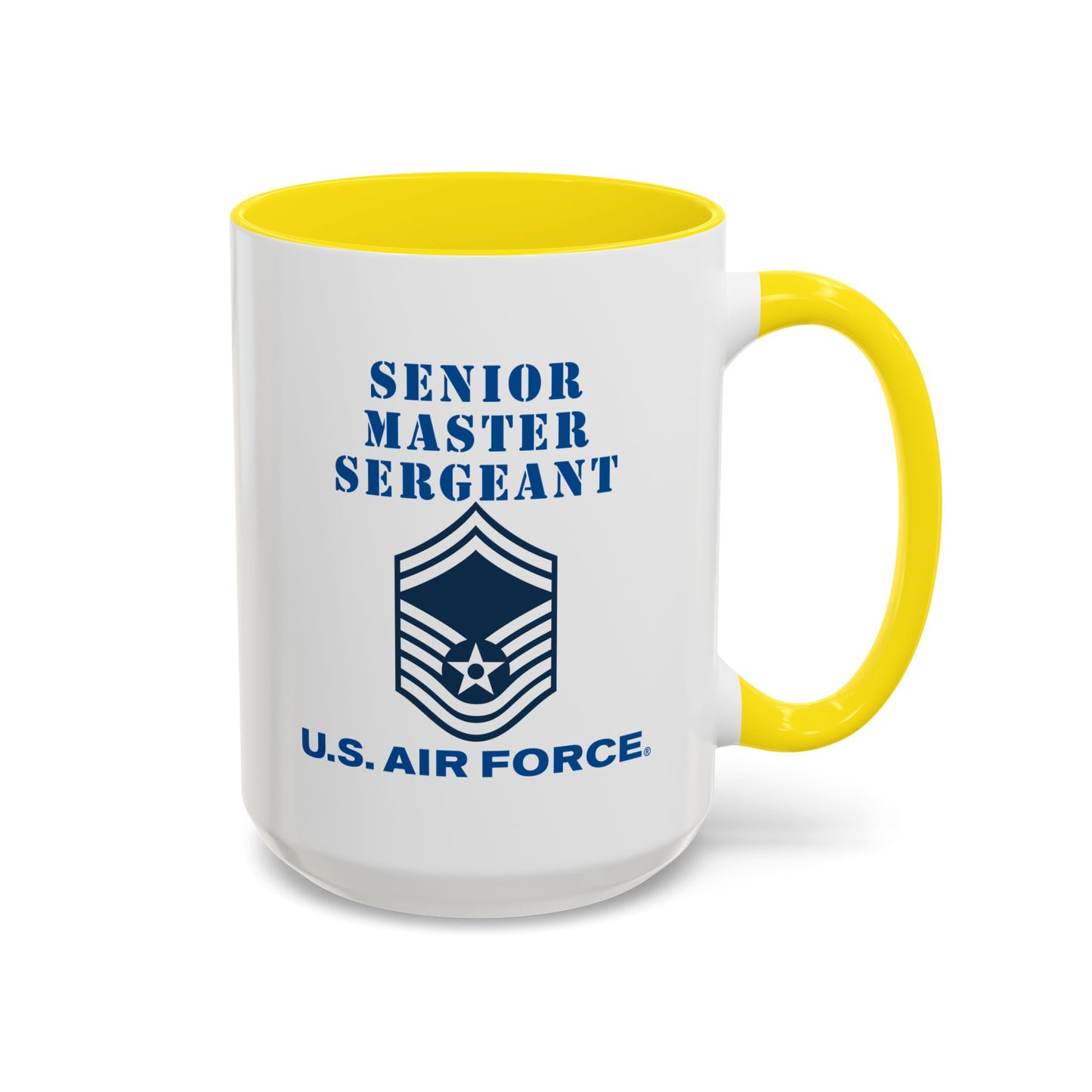 Accent Coffee Mug (11oz & 15oz) - USAF - Senior Master Sergeant (E8a) - 2020 - US Air Force w Text X 300