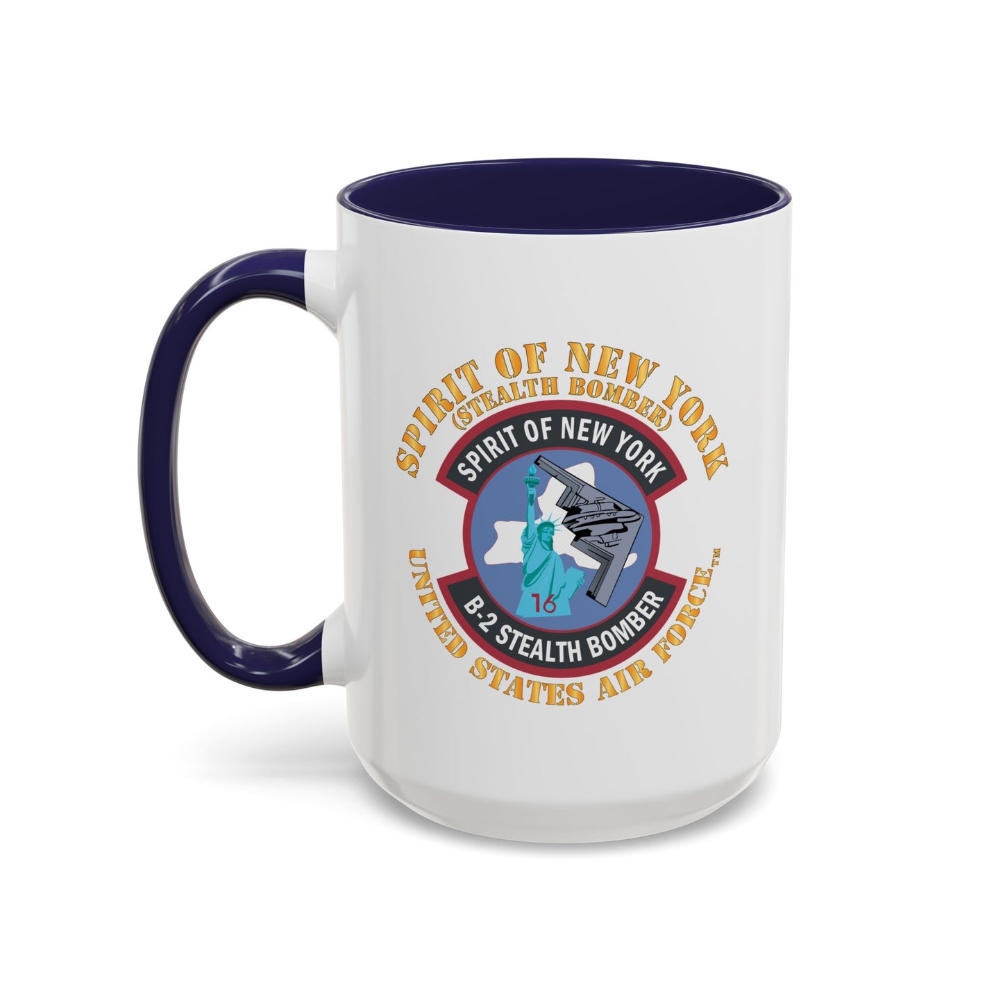 Accent Coffee Mug (11oz & 15oz) - USAF - B2 - Spirit of New York - Stealth Bomber X 300