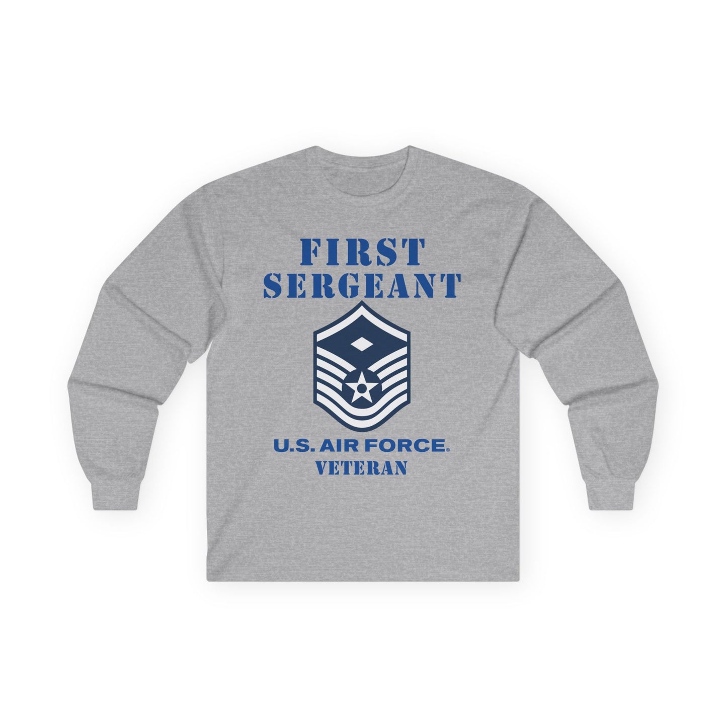 Unisex Ultra Cotton Long Sleeve Tee - USAF - First Sergeant (E7b) - 2020 - Veteran