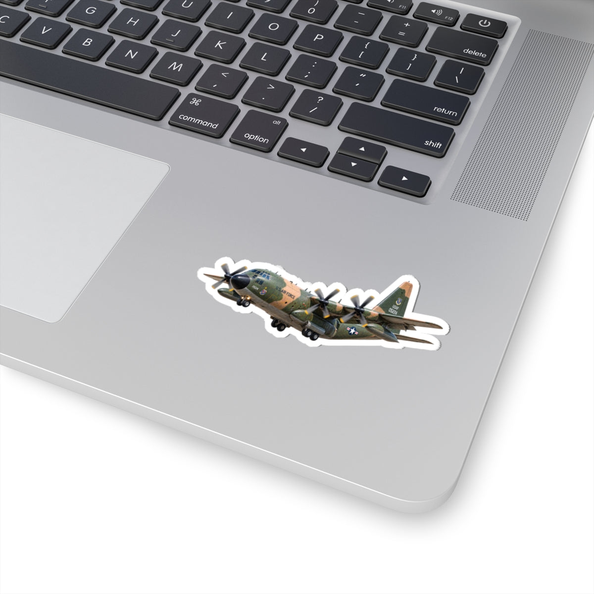 Kiss-Cut Stickers - C-130  Aircraft - Camo - Landing - Approach