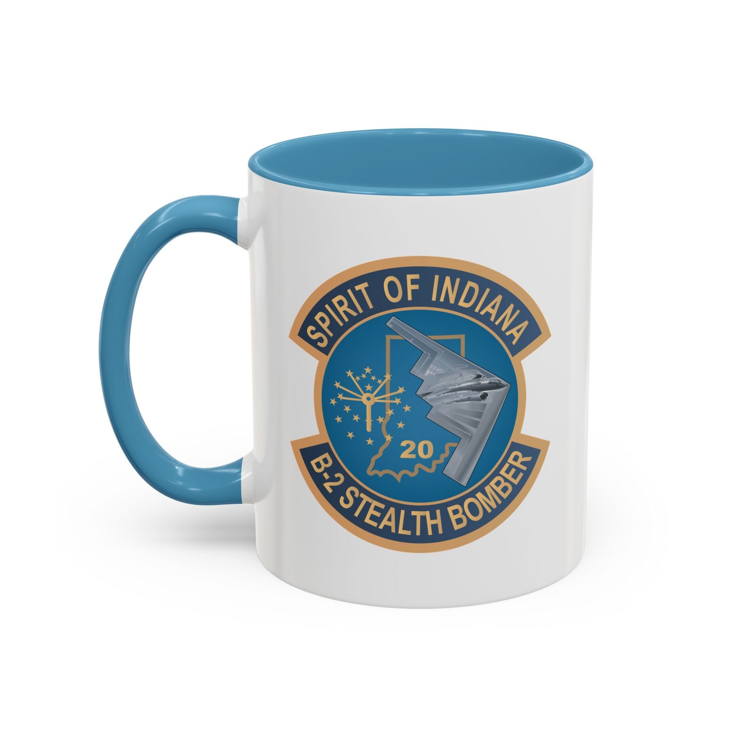 Accent Coffee Mug (11oz & 15oz) - USAF - B2 - Spirit of Indiana - Stealth Bomber wo txt X 300