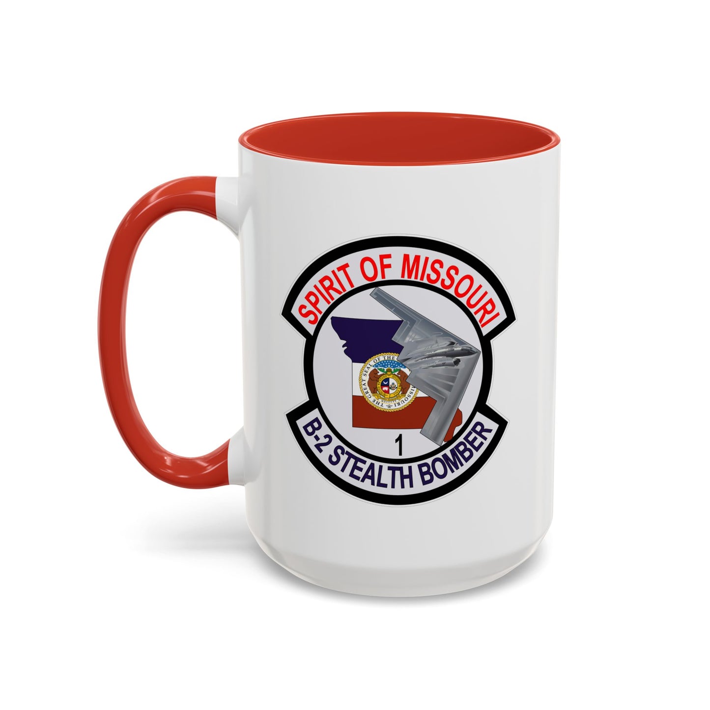Accent Coffee Mug (11oz & 15oz) - USAF - B2 - Spirit of Missouri - Stealth Bomber wo Txt