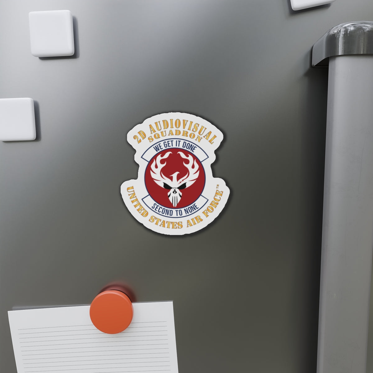 Die-Cut Magnet - USAF - 2d Audiovisual Squadron X 300
