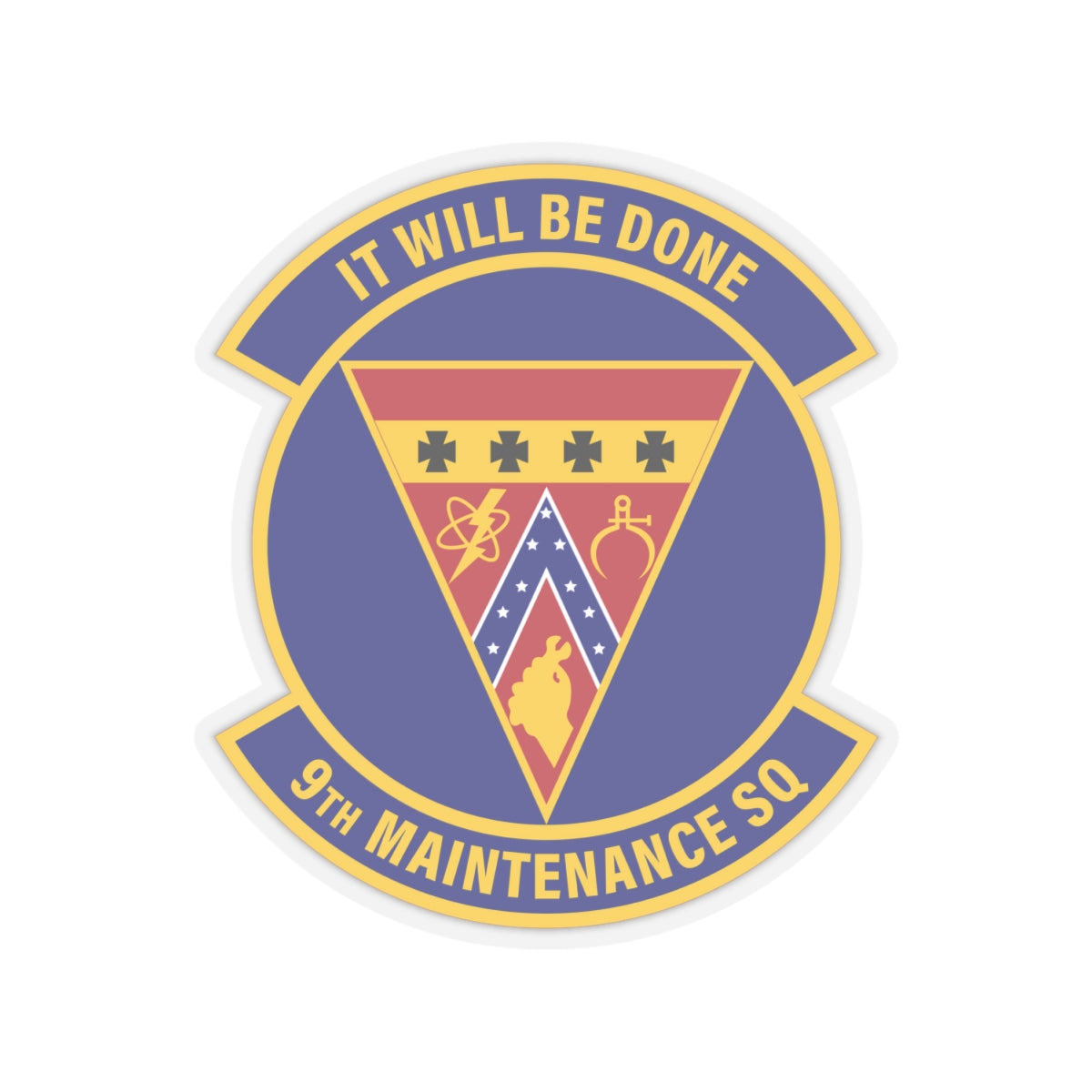 Kiss-Cut Stickers - USAF - 9th Maintenance Squadron wo txt X 300