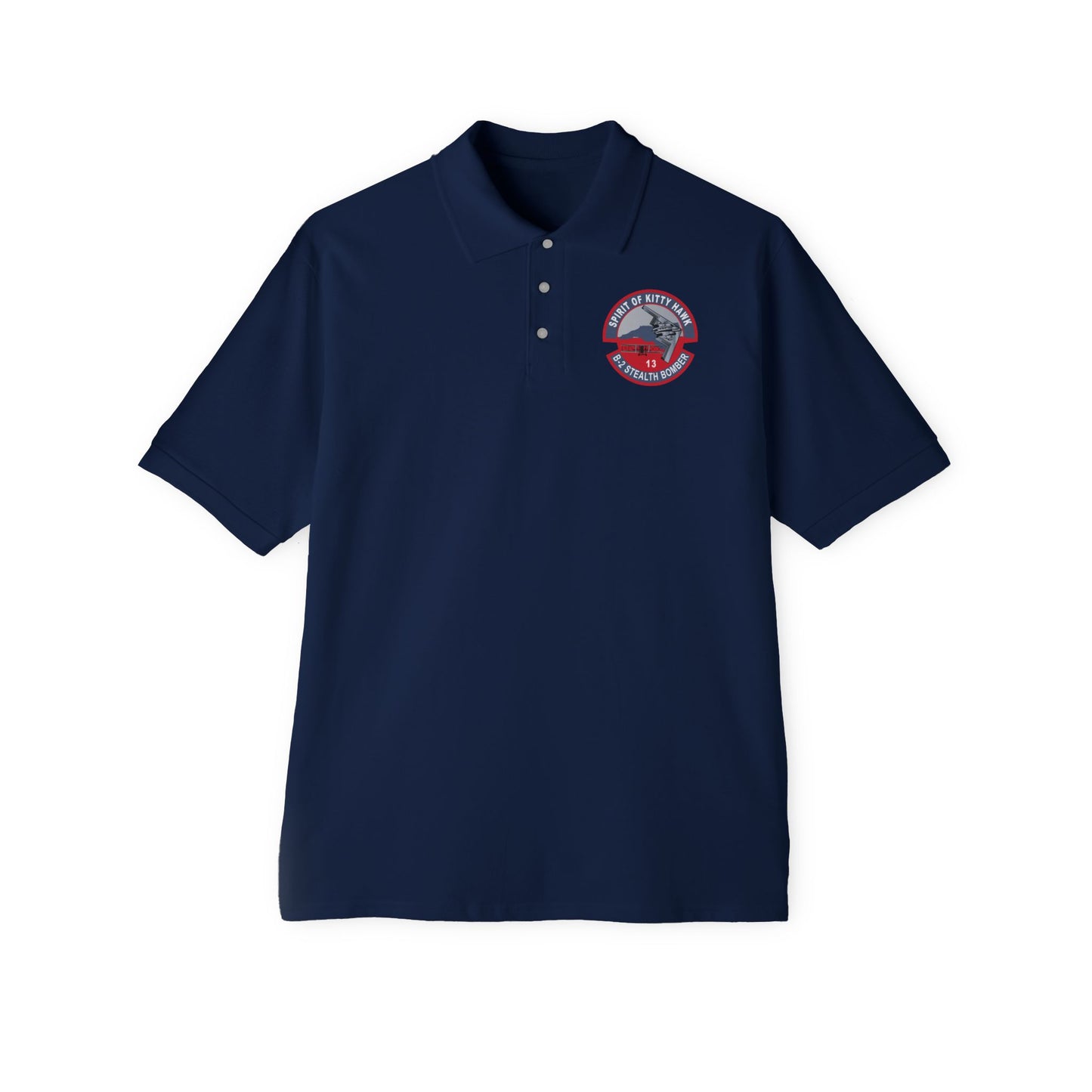 Men's Piqué Polo - USAF - B2 - Spirit of Kitty Hawk - Stealth Bomber wo txt X 300
