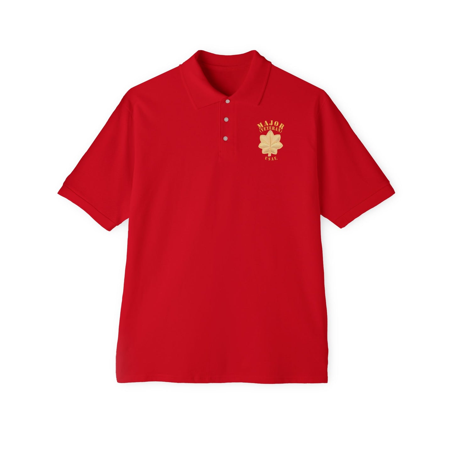 Men's Piqué Polo - USAF - Major - Veteran - USAF X 300