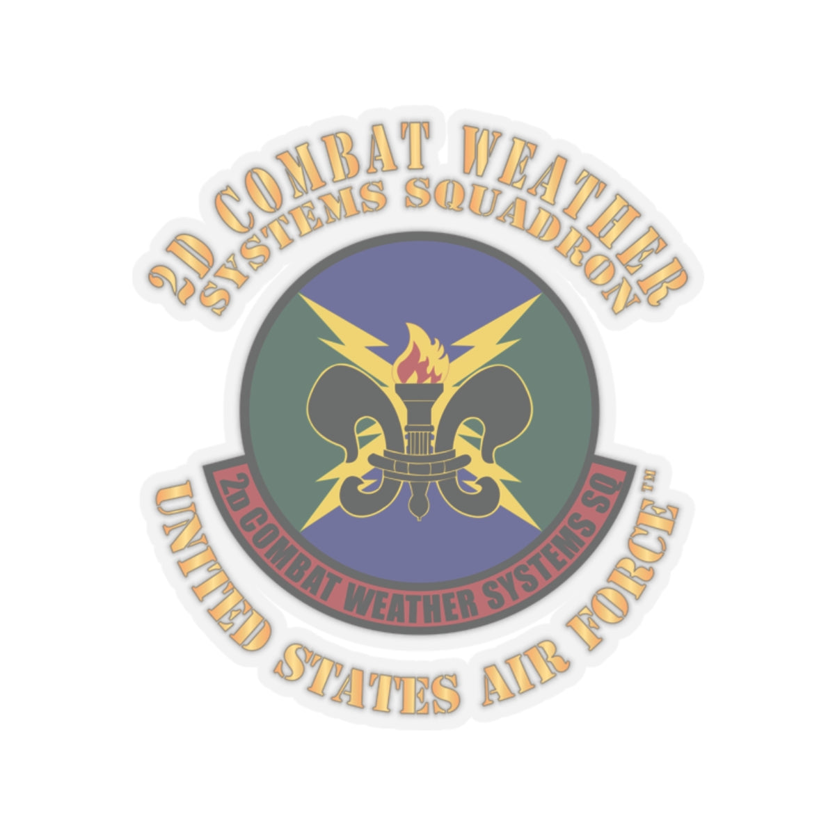 Kiss-Cut Stickers - USAF - 2d Combat Weather Systems Squadron X 300