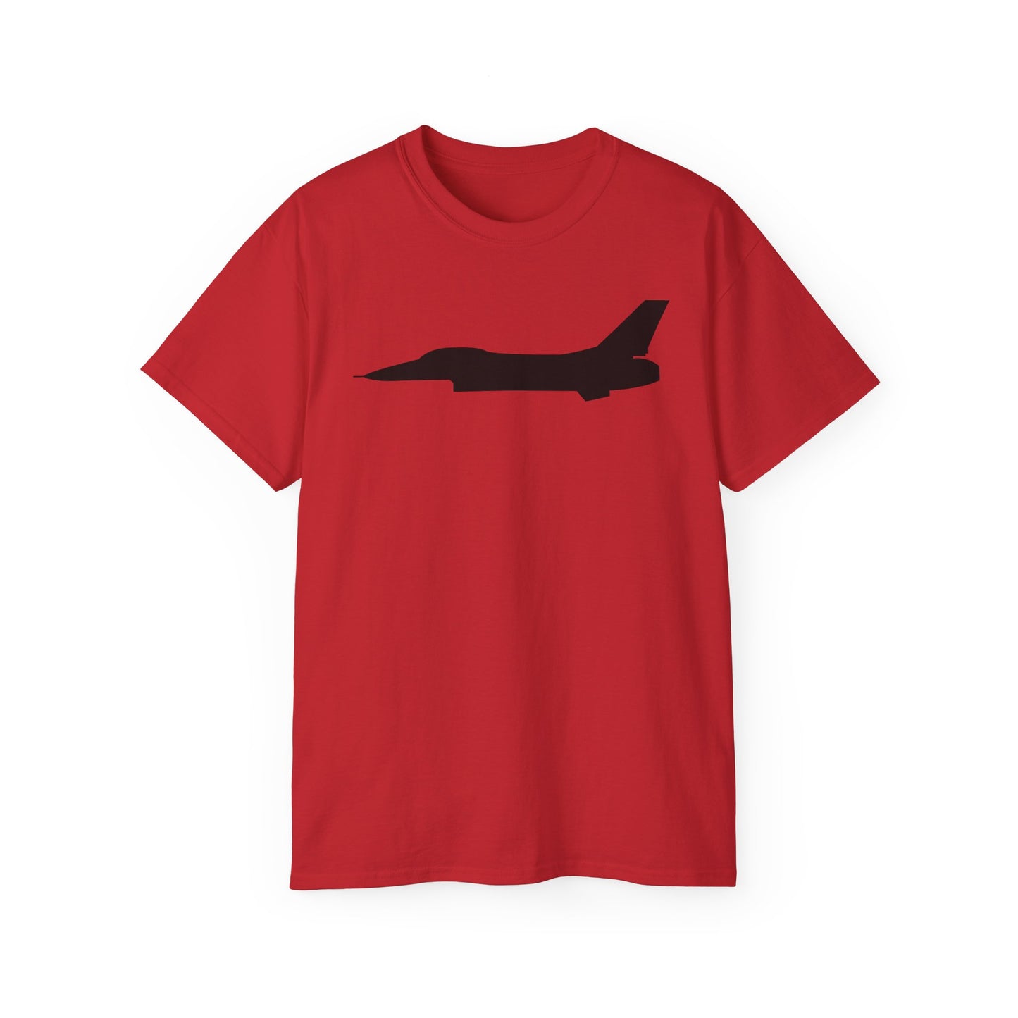 Unisex Ultra Cotton Tee - Aircraft - F-16 - Side - Black - wo Txt X 300