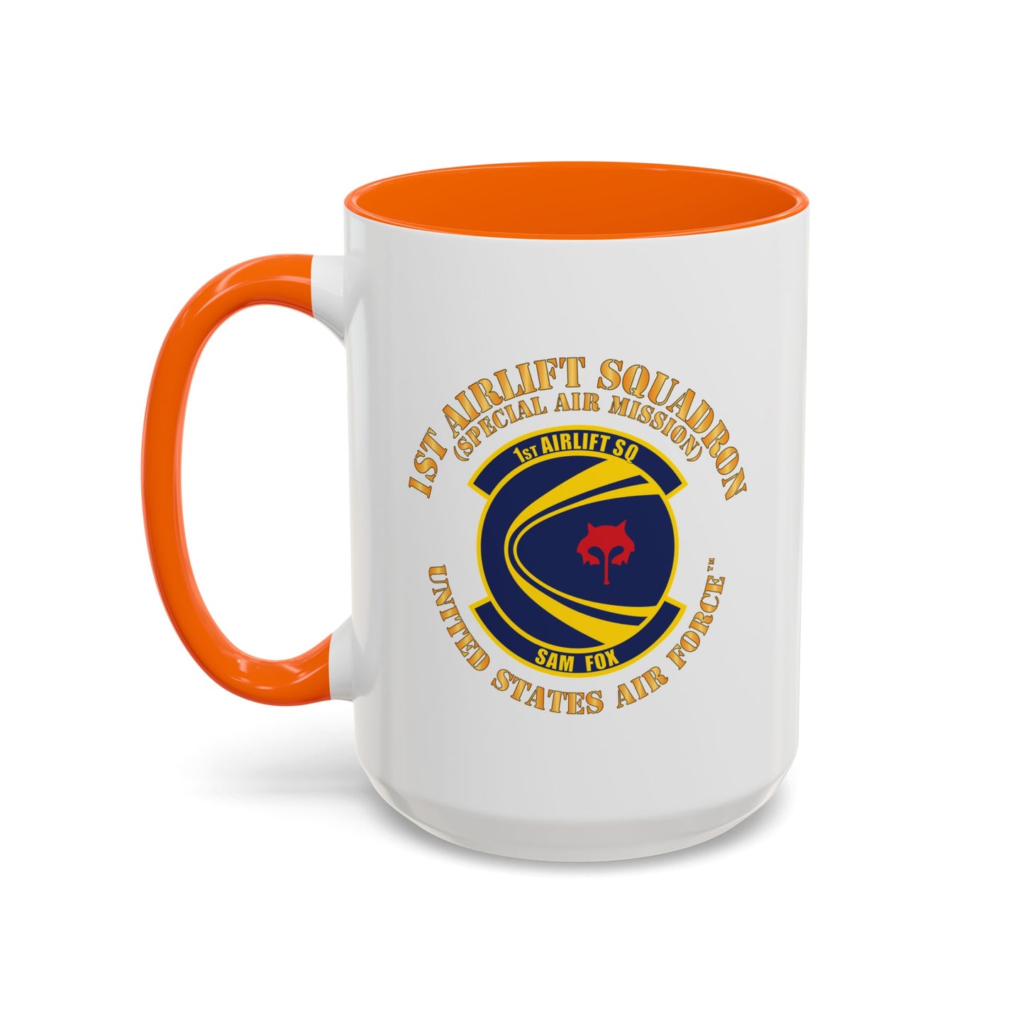 Accent Coffee Mug (11oz & 15oz) - USAF - 1st Airlift Squadron X 300