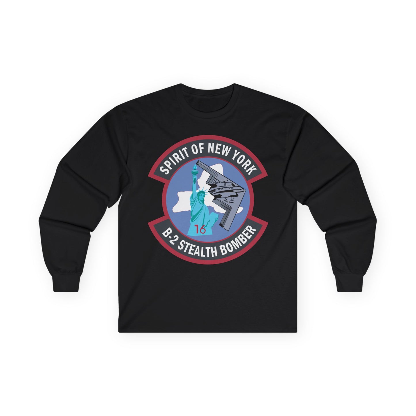 B-2 Spirit of New York Stealth Bomber Long Sleeve Tee - USAF Aviation Apparel