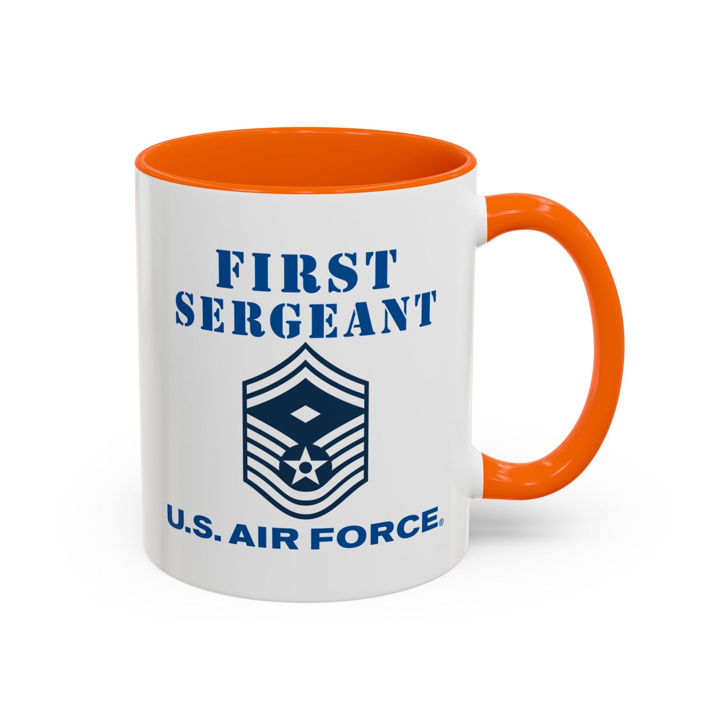 Accent Coffee Mug (11oz & 15oz) - USAF - First Sergeant (E8b) - 2020 - US Air Force w Text X 300