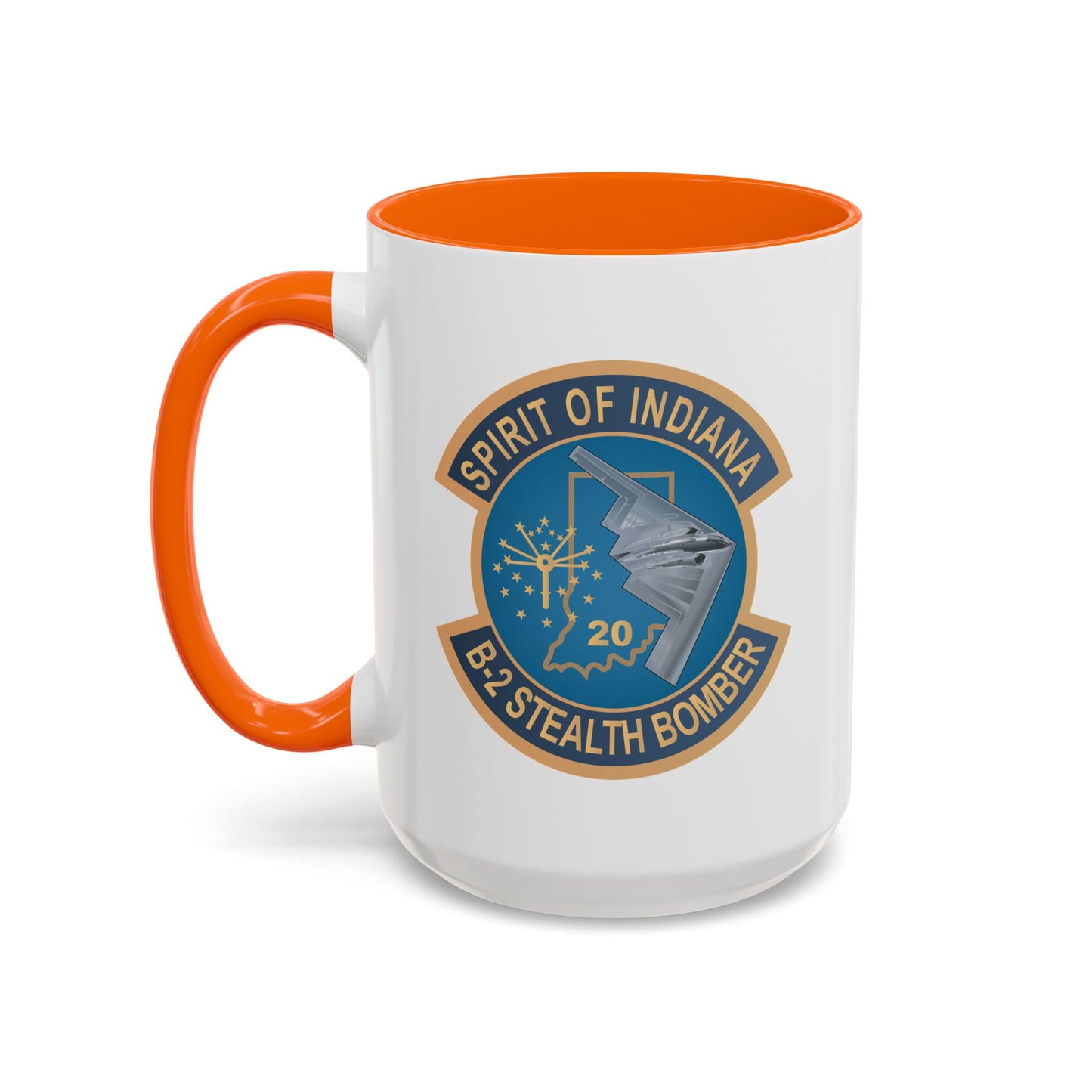 Accent Coffee Mug (11oz & 15oz) - USAF - B2 - Spirit of Indiana - Stealth Bomber wo txt X 300