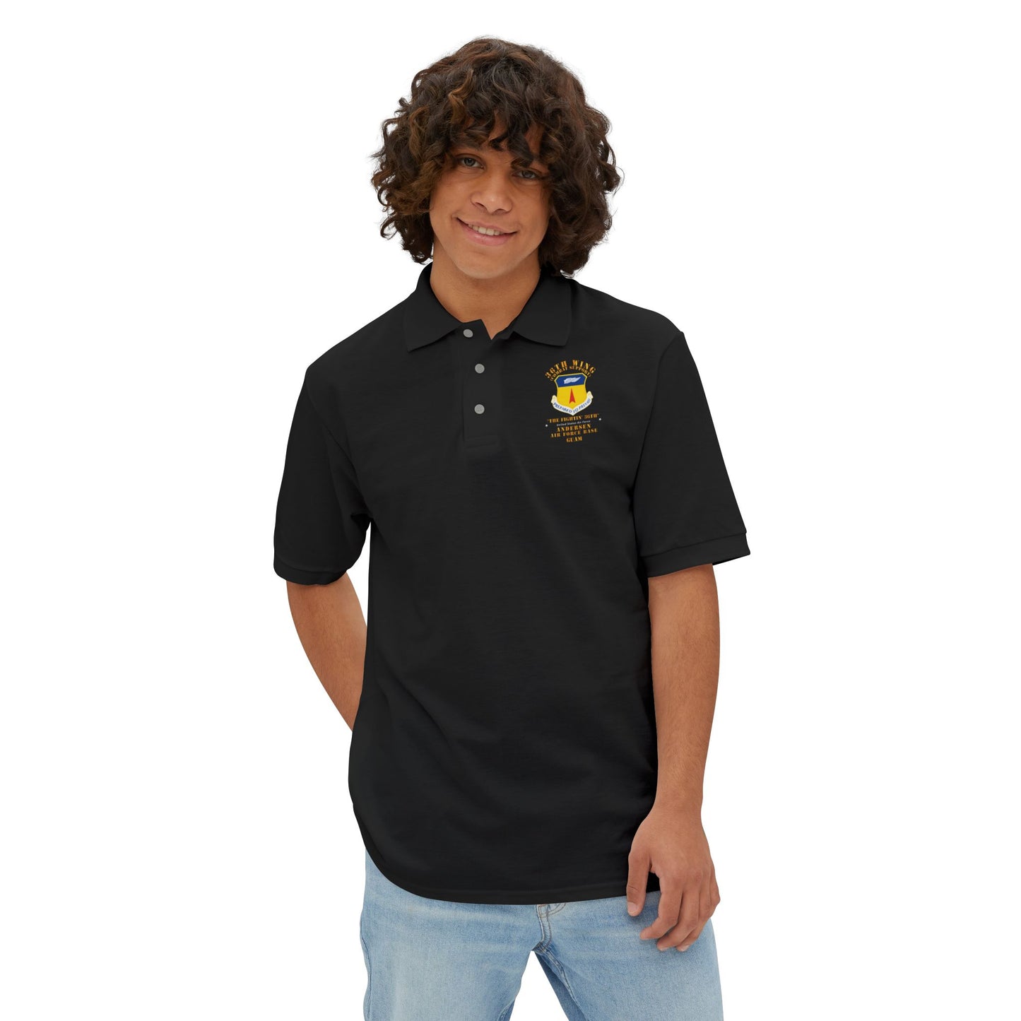 Men's Piqué Polo - USAF - 36th Wing - Anderson AFB - Guam