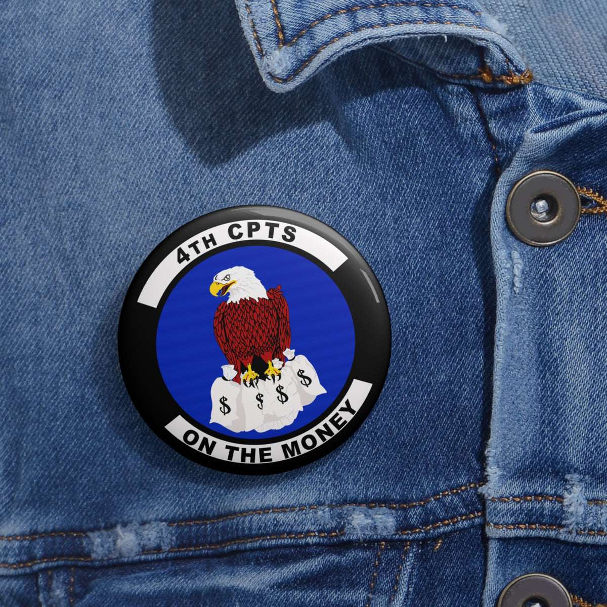 Custom Pin Button - USAF - 4th Comptroller Squadron wo txt X 300