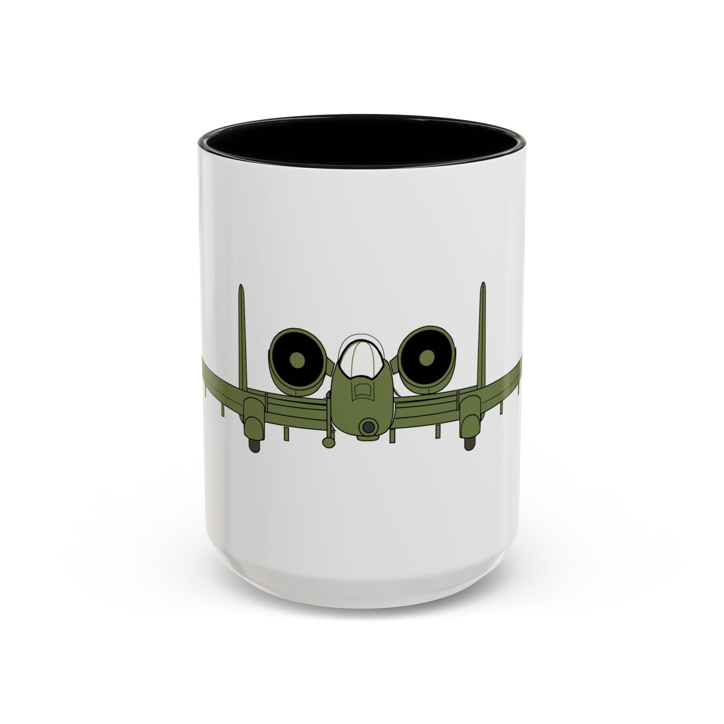 Accent Coffee Mug (11oz & 15oz) - Aircraft - USAF - A-10 Thunderbolt II - Front X 300