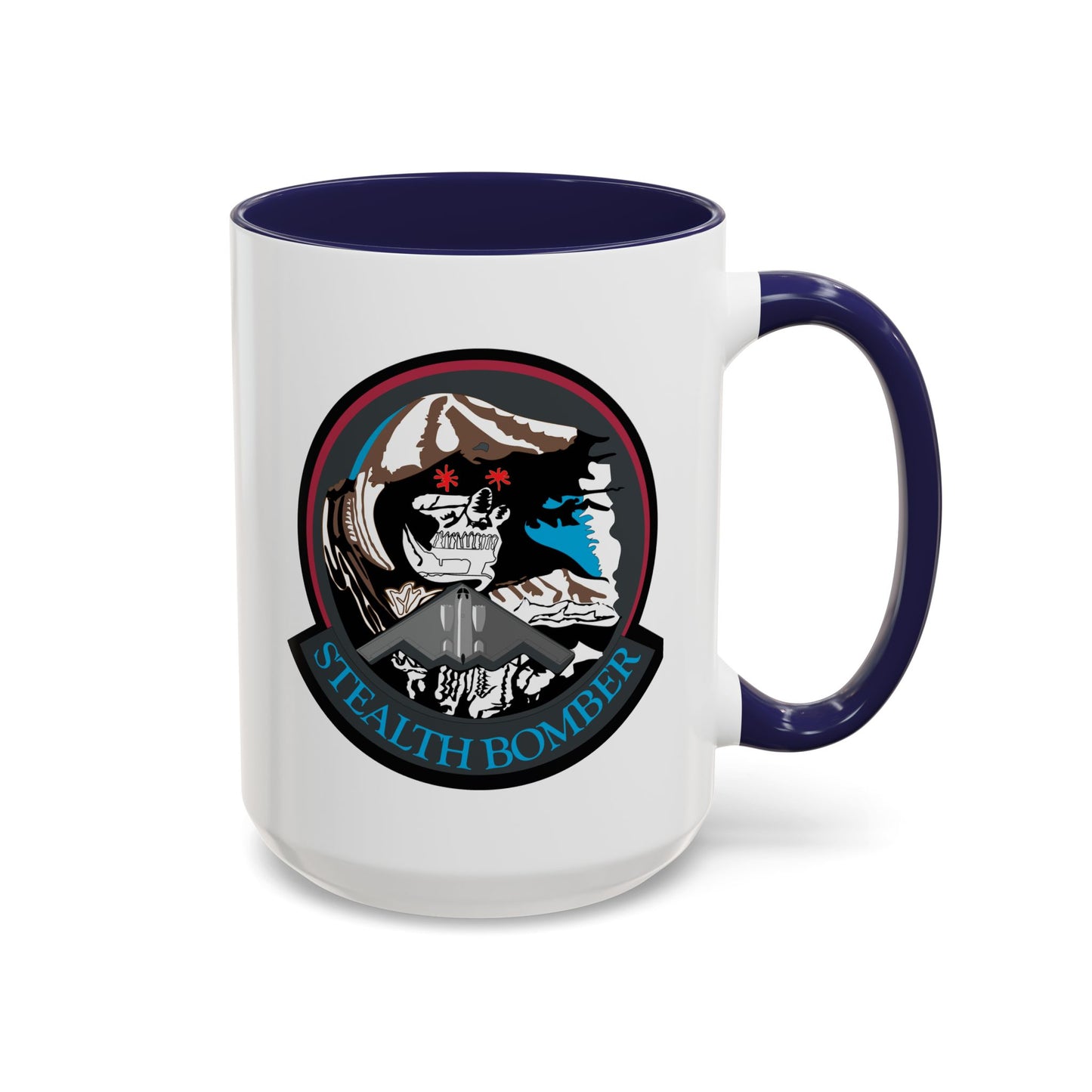Accent Coffee Mug (11oz & 15oz) - USAF - B2 - Grim Reaper - Stealth Bomber wo txt X 300