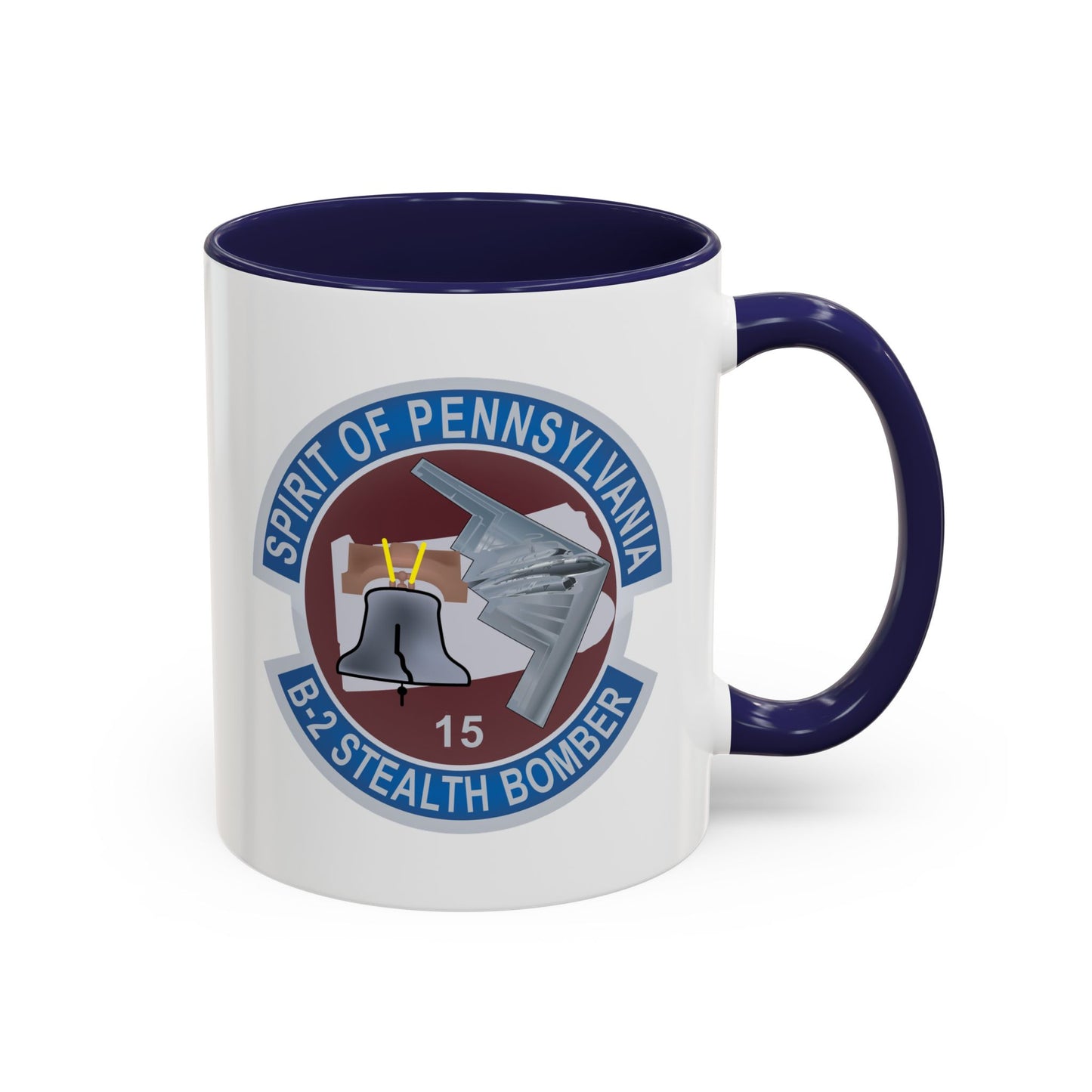 Accent Coffee Mug (11oz & 15oz) - USAF - B2 - Spirit of Pennsylvania Stealth Bomber wo Txt X 300