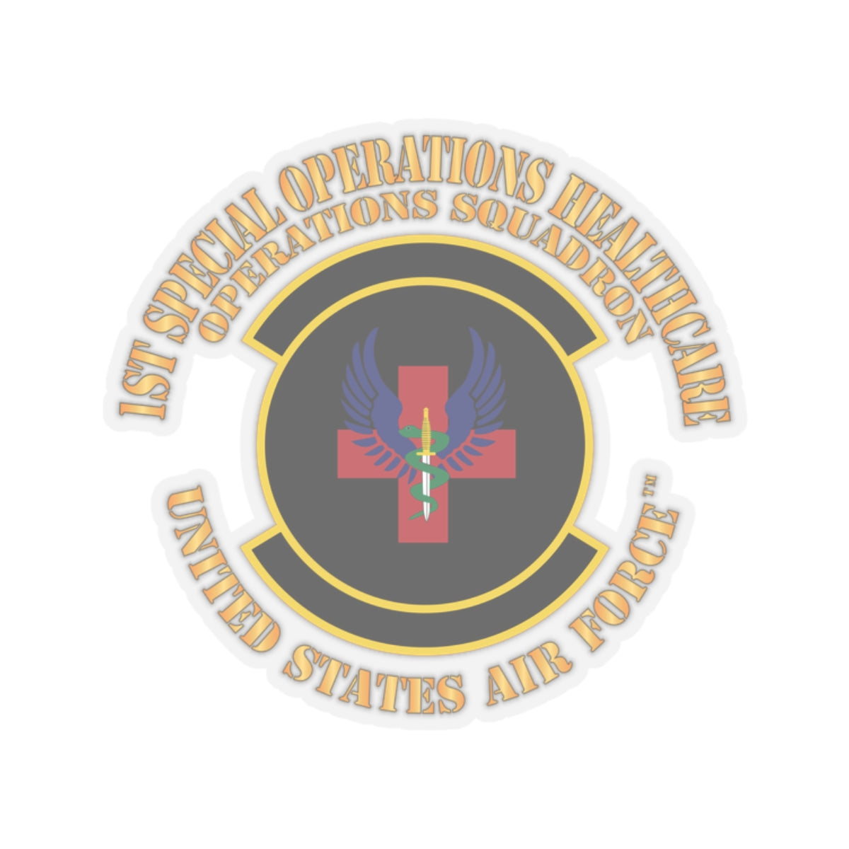 Kiss-Cut Stickers - USAF - 1st Special Operations Healthcare Operations Squadron X 300
