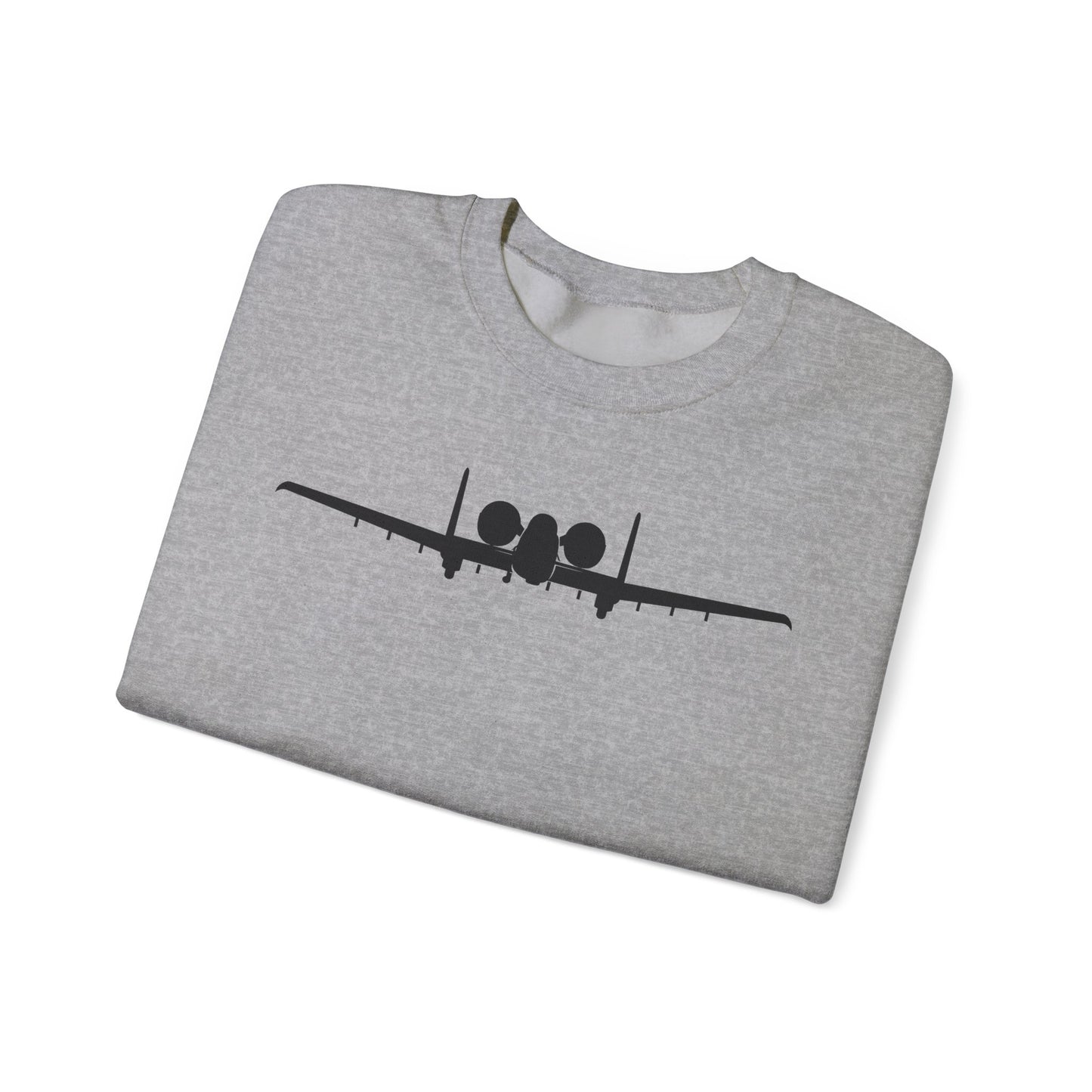 Crewneck Sweatshirt - Aircraft - USAF - A-10 Thunderbolt II - Front - Silhouette X 300