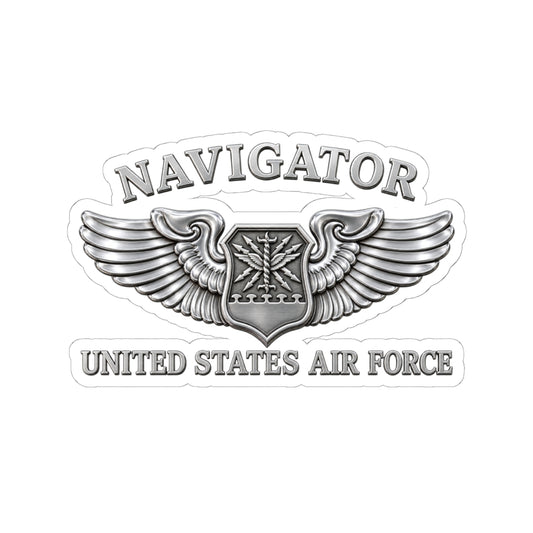 Kiss-Cut Stickers - USAF - Navigator Badge - United States Air Force - 3D - Enhanced