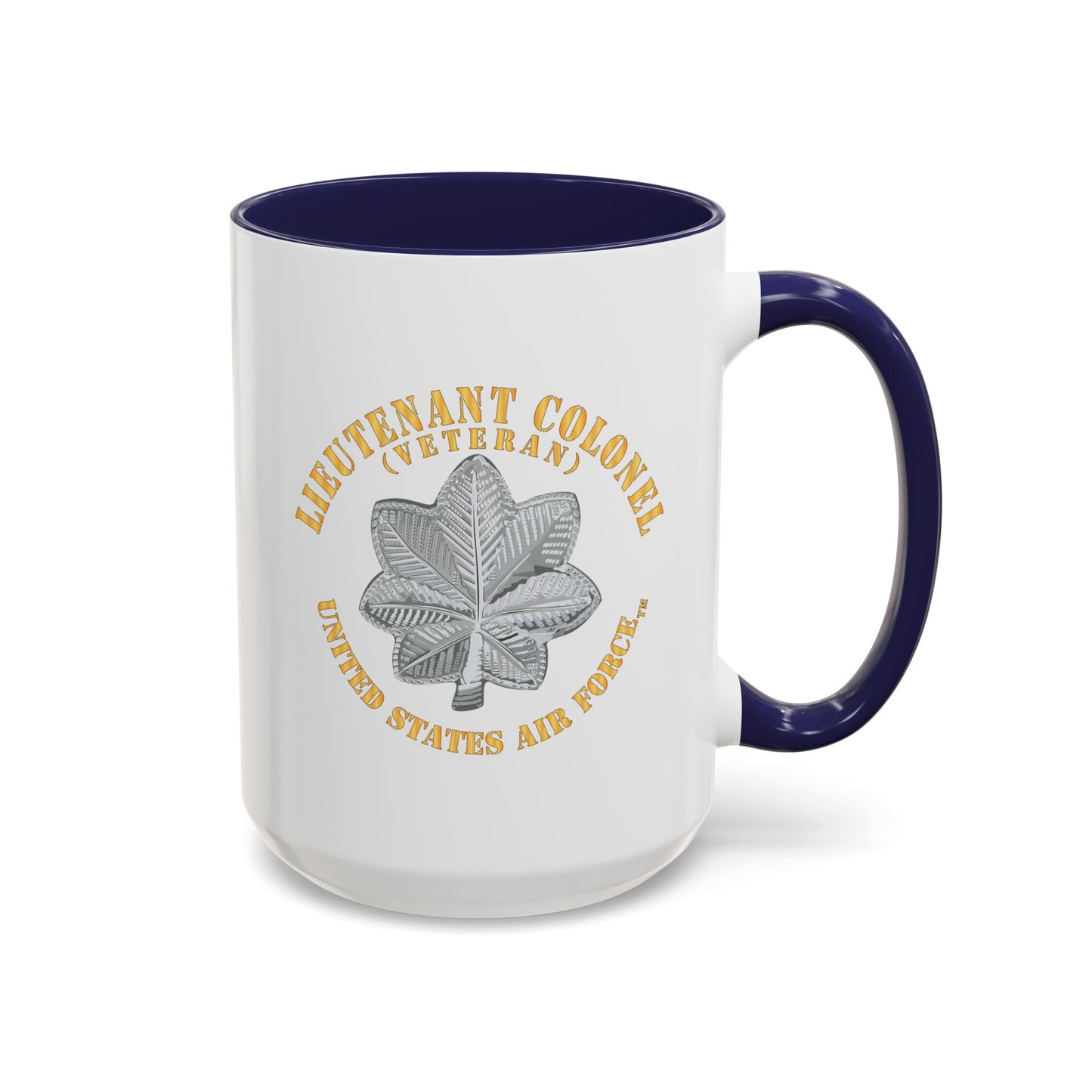 Accent Coffee Mug (11oz & 15oz) - USAF - Lieutenant Colonel - LTC - Veteran - TM X 300