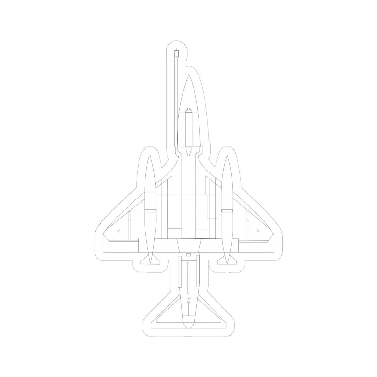 Kiss-Cut Stickers - Aircraft - A-4 SkyHawk - Top - LA X 300